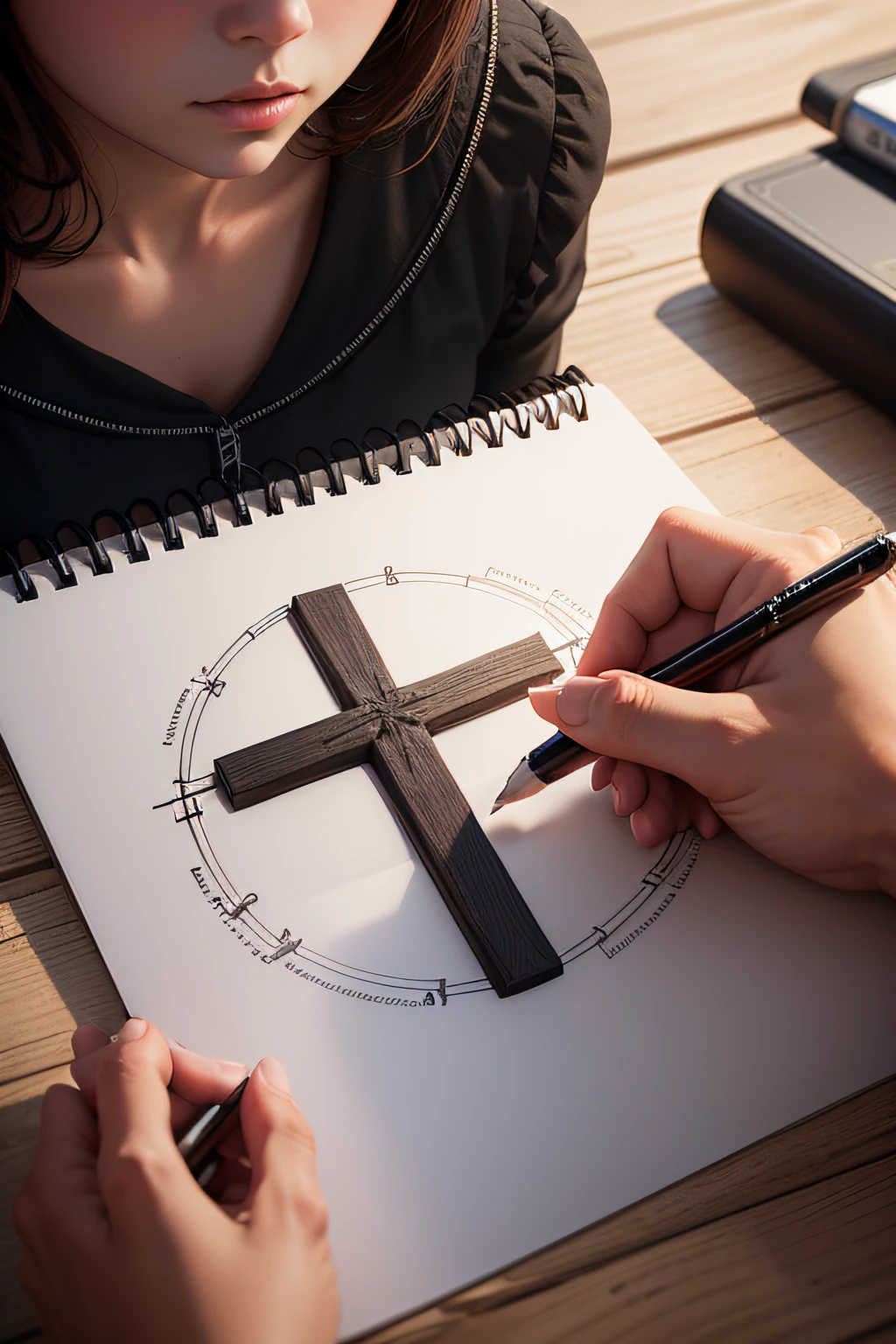 Words Generation of Witnesses forming a drawing of a cross, alta resolução, tempo, Generation of people, realista, Disclosure, instagram, logo, numero 1, alta qualidade, for the whole family, jovens