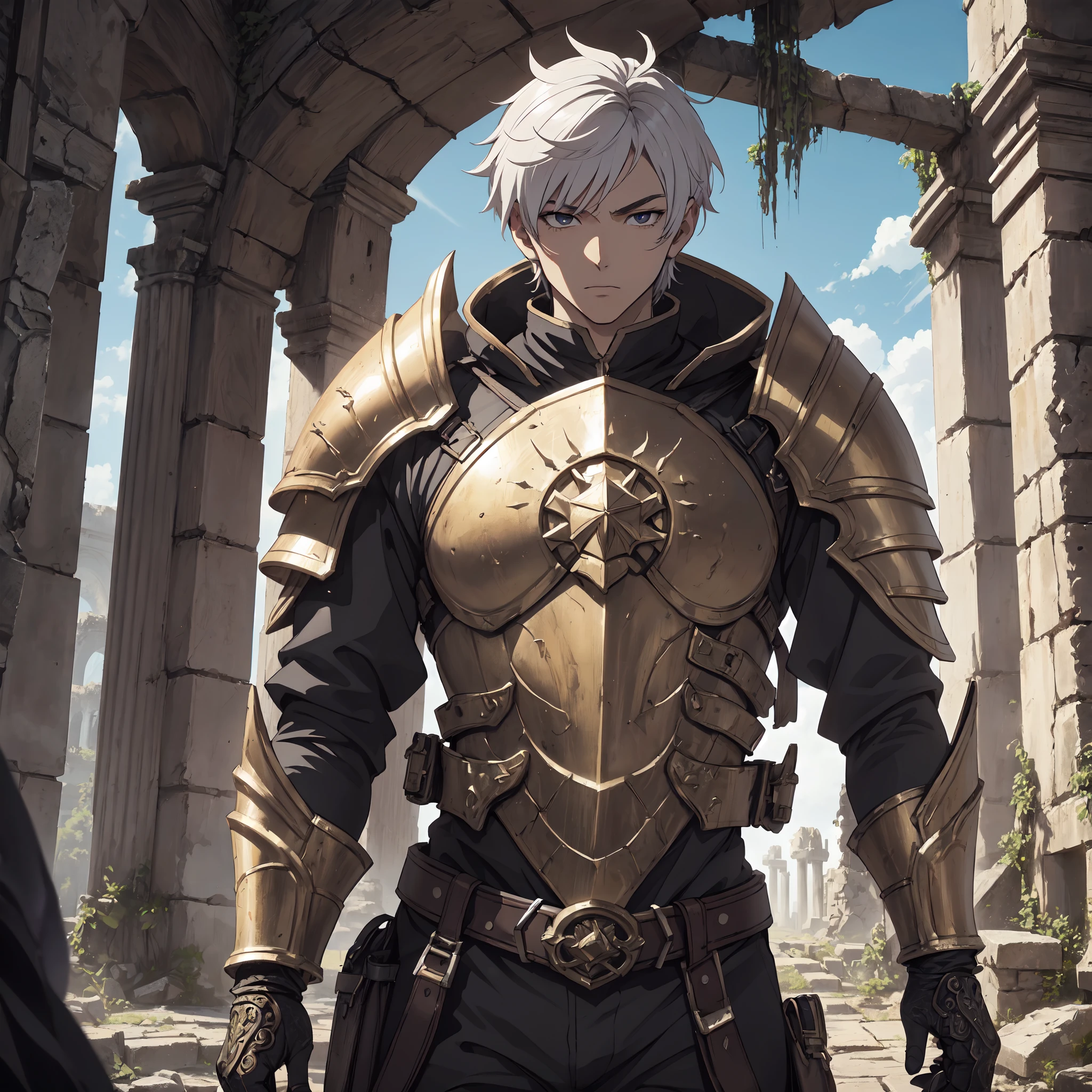 128K Ultra High Definition,
128K Ultra High Quality,
128K Ultra High Resolution,
Best Definition,
Best Quality,
Best Resolution,
Perfectly Detailed,
Perfectly Designed,
Extremely Detailed,
Extremely Designed,
Hyper Detailed,
Hyper Definition,
Hyper Quality,
Hyper Resolution,
Masterpiece,
(((Anime))),
Body Shot,
(((Boy))),
Handsome,
Muscular Body,
(((Hyper Detailed Short Hair))),
(((Hyper Detailed Armor Plates))),
(((Hyper Detailed Baron Armor))),
(((Hyper Detailed Fantasy Ancient Ruins Background Scenery))),