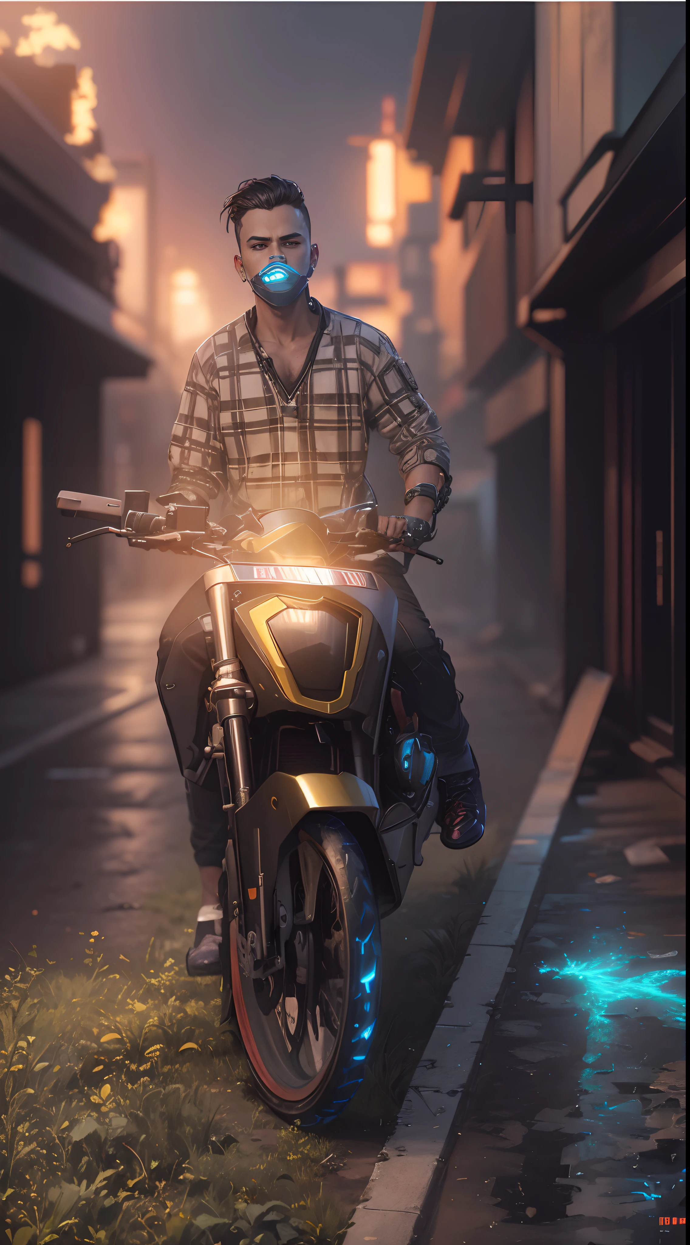 Change background cyberpunk handsome boy, realistic face,8k, ultra realistic