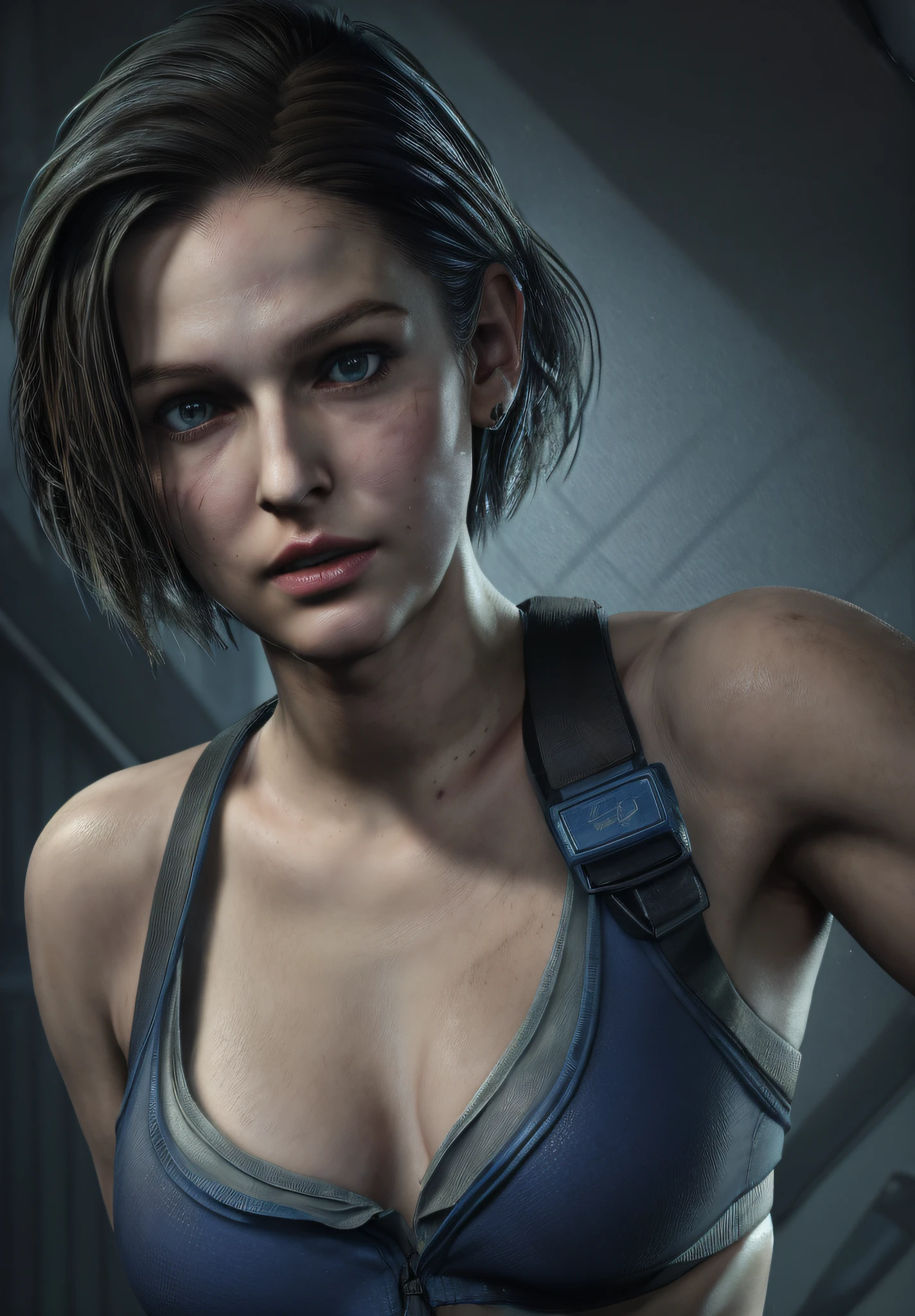 Master piece, close portrait of Jill Valentine, upper body,