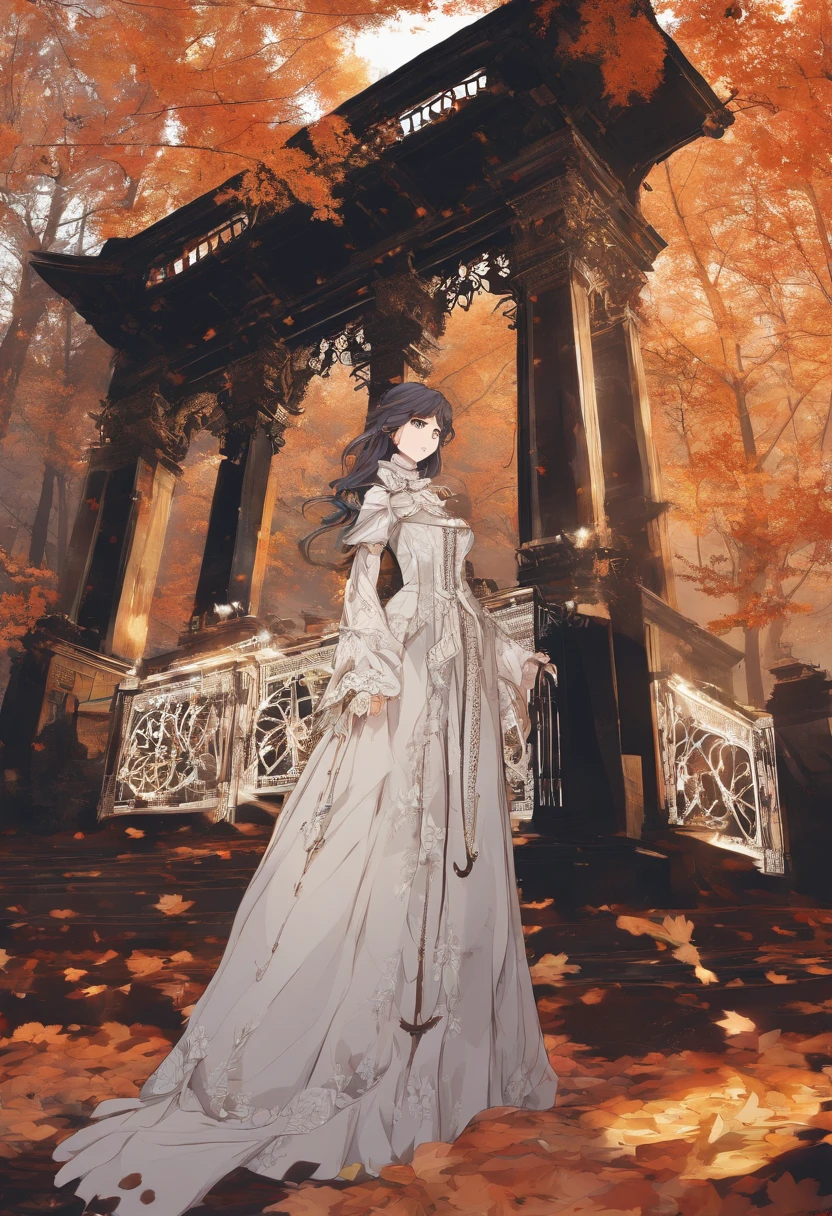 (((masterpiece))),best quality, autumn scenery, 1man, warm color, short hair, smile, calm expression