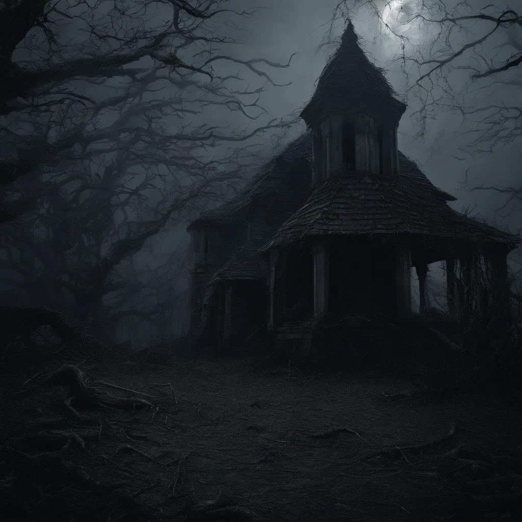 (best quality,4k,8k,highres,masterpiece:1.2),ultra-detailed,(realistic,photorealistic,photo-realistic:1.37),mummy,black robe,thunderstorm,pine forest,night,creepy,dark vibes,horror,haunting,ominous,menacing,dread,lightning,branches,shadows,windy,stormy,mist,spooky atmosphere,sinister,mysterious,ominous clouds,gnarled trees,thunder,rain,drenched,moss-covered ground,eerie,skeleton-like,ancient,decayed bandages,hollow eyes,pale skin,hooded figure,lurking,drenched in rain,unsettling,gothic backdrop,endless darkness,footprints disappearing in the mist,foreboding silence,solemn,a sense of dread,damp and cold solitude,isolated,nightmarish,fearful anticipation,ominous presence,desolate,terror-stricken,weird whispers,crow cawing,cracking thunder,ghastly figure emerging, photo realistic, cinematic lighting, blue color tint, moonlight