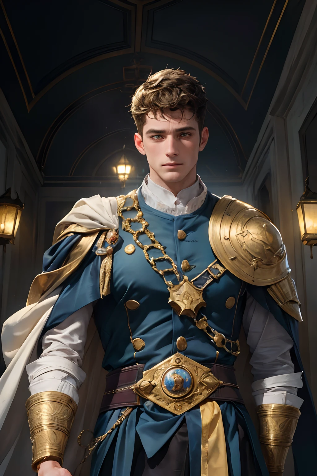(absurdes, Intricate details, Masterpiece, Best quality, High resolution, 8k), GS-DeFeminize, (1homme), (male:1.2), mature, Visage de dandy, finely detailed eyes and face, athletic body, Attrait masculin, Imposing presence, Peau moka, ancien homme romain, Mediterranean, Yeux noisette, Auburn crew cuts hair, rasage de chaume, frustrated, Sumptuous details, Lorica segmented full shielding, Casque Galea, Cap Flutter, Kinematic pose, Historique de la ville de Rome, Roman army, Fantrome, Soldat romain, Ville romaine, Piliers romains, Romapunkai, profondeur de champ, VFX, Attraction focale, high angle shot, front lighting, Mappage des tons, occlusion ambiante, Secondary fill light, Carte spectaculaire, atmospheric perspective.