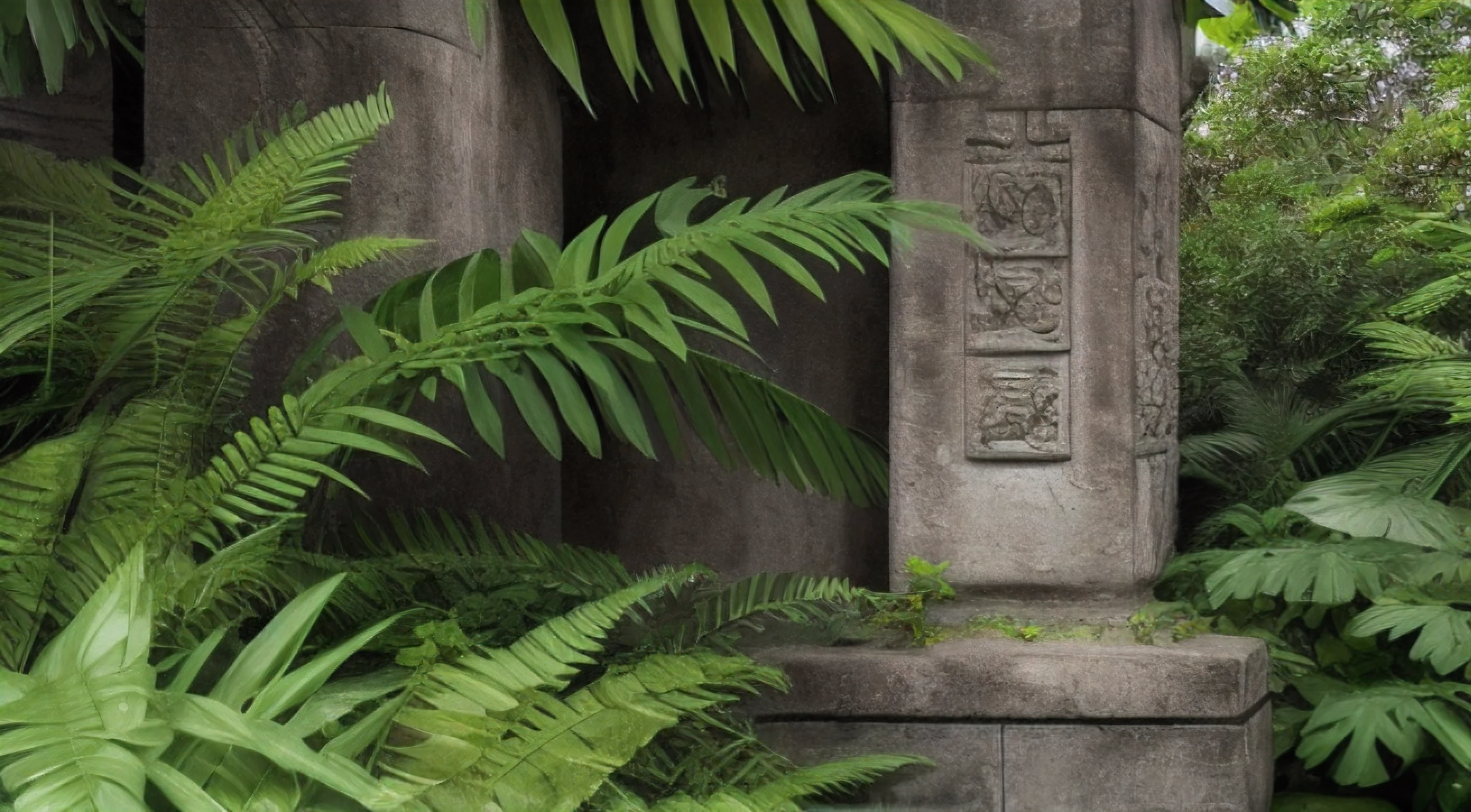 (high-quality:1.2),detailed sculpture,Maya civilization,tropical vegetation,tropical flowers,realistic,high definition,detailed artwork,particle effect,lush greenery,intense colors,Mayan culture,sacred atmosphere,photorealistic lighting,exquisite details,leaves intertwining with the sculpture,vibrant tropical ambiance,meticulous craftsmanship,emerging from the dense foliage,authentic portrayal,serene tropical oasis,transparent floral patterns,life-like appearance,detailed textures,intense foliage,Mayan architectural elements,harmonious integration of nature and sculpture,brilliantly captured realism,immersing viewers into the ancient world,lush tropical paradise,unveiling the rich history,awe-inspiring mastery,sculptural beauty amidst the dense vegetation,accurate representation,texured stonework,glimmering sunlight filtering through the leaves,wonderful fusion of nature and art,exotic tropical setting,masterpiece capturing the essence of Maya culture,delicate tendrils coiling around the sculpture,illuminating the sacredness of the Maya civilization,meticulous attention to shading and shadows,lifelike portrayal of the sculpture,green vines embracing the artwork.