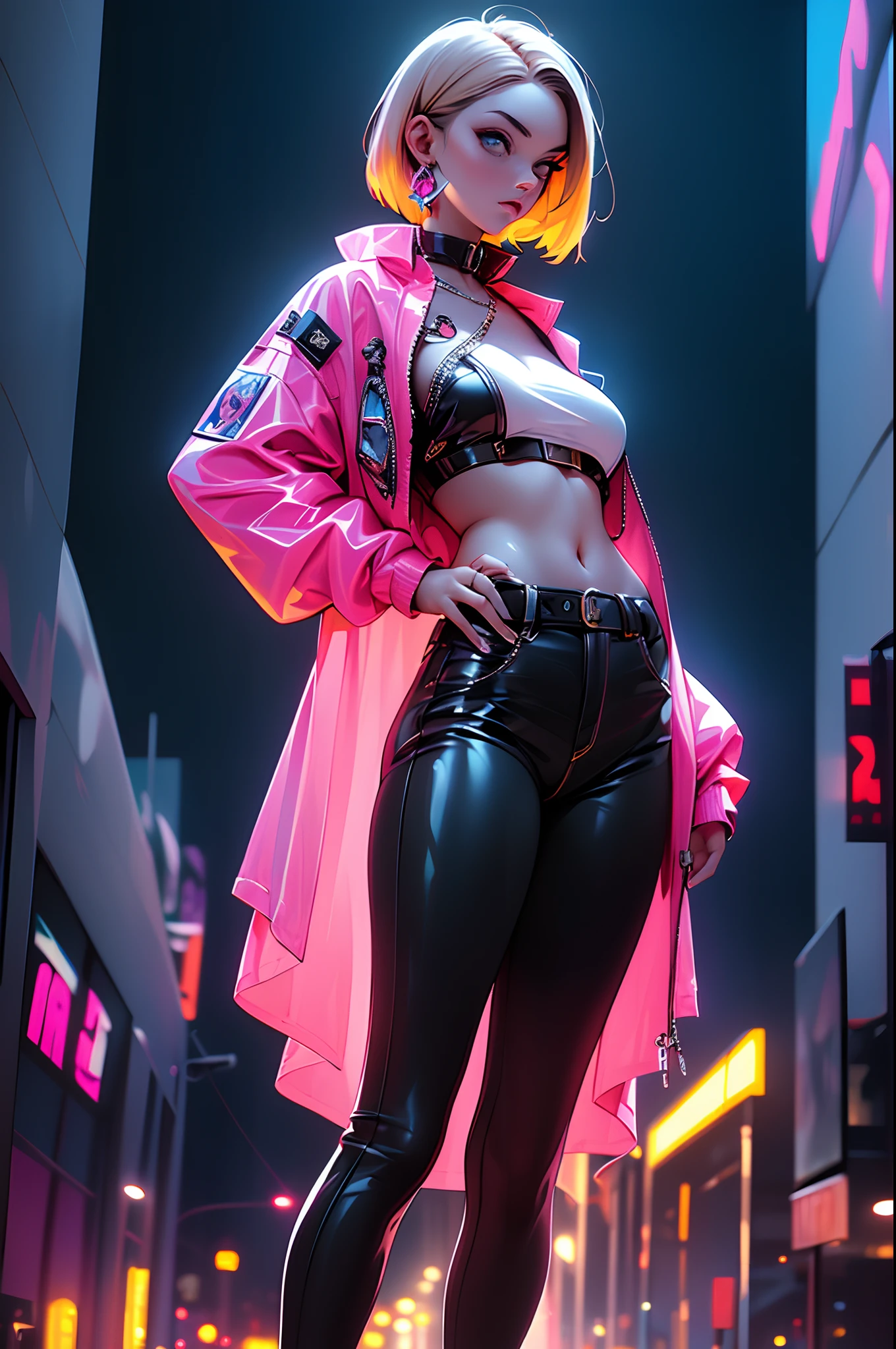 official art, unity 8k wallpaper, ultra detailed, beautiful and aesthetic, masterpiece, best quality, (zentangle, mandala, tangle, entangle), (fractal art:1.3) , 1girl, extremely detailed, dynamic angle, cowboyshot, the most beautiful form of chaos, elegant, a brutalist designed, vivid colours, romanticism, by james jean, roby dwi antono, ross tran, francis bacon, michal mraz, adrian ghenie, petra cortright, gerhard richter, takato yamamoto, ashley wood, atmospheric, ecstasy of musical notes, streaming musical notes visible. Full body portrait. Luminous light. Luminous, 4K, highly detailed Cyberpunk alley at night.
