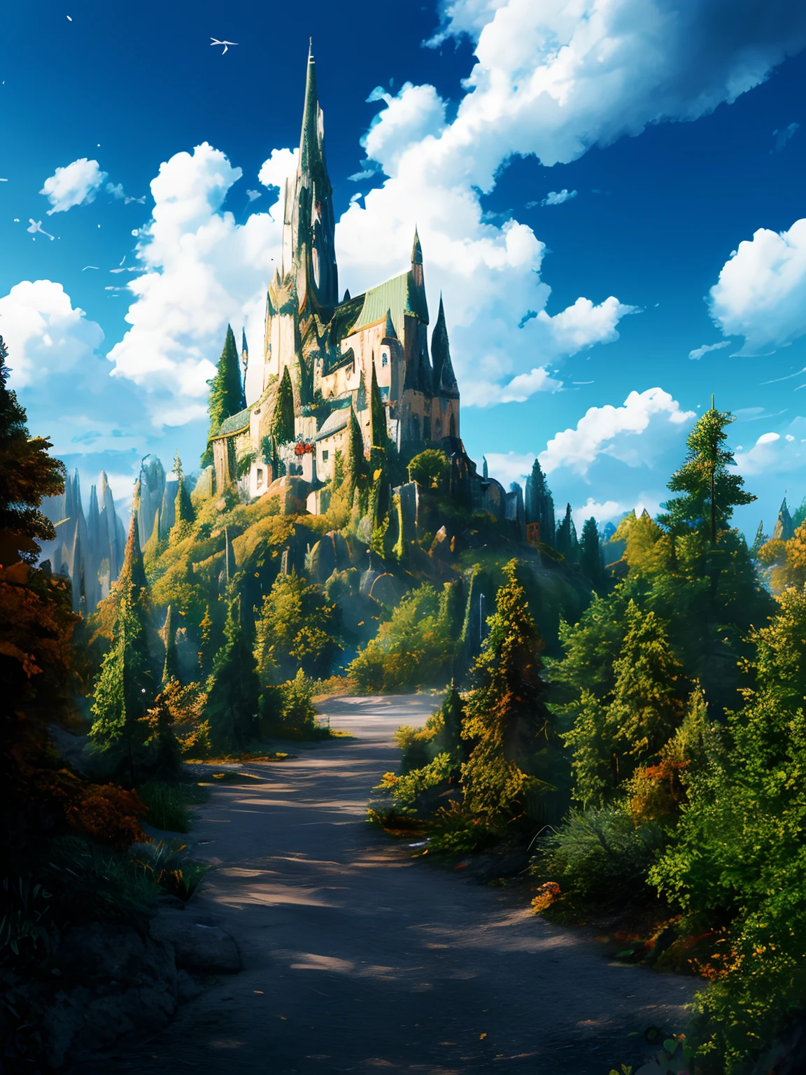 masterpiece, best quality, high quality,extremely detailed CG unity 8k wallpaper, An enchanting and dreamy scene of a fantasy forest, with towering trees, glowing mushrooms, and hidden fairy glens, creating a sense of mystique and enchantment, artstation, digital illustration, intricate, trending, pastel colors, oil paiting, award winning photography, Bokeh, Depth of Field, HDR, bloom, Chromatic Aberration ,Photorealistic,extremely detailed, trending on artstation, trending on CGsociety, Intricate, High Detail, dramatic, art by midjourney