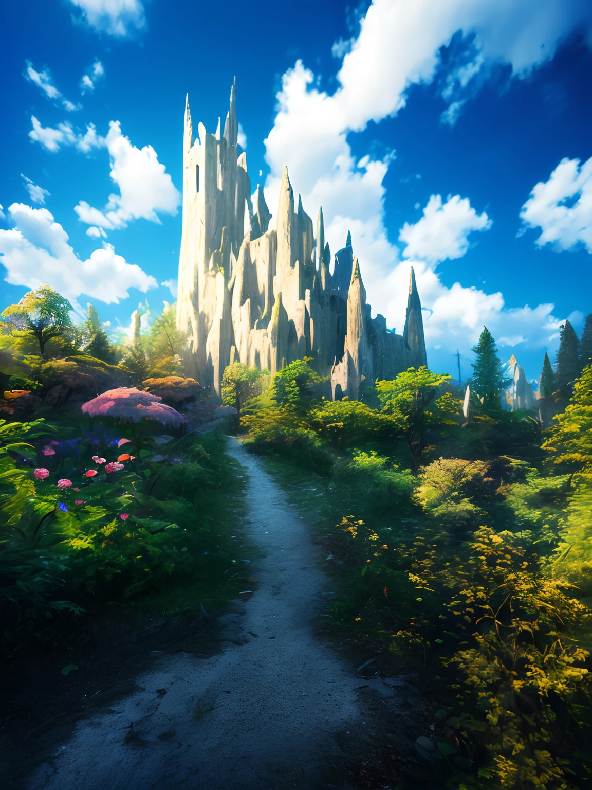 masterpiece, best quality, high quality,extremely detailed CG unity 8k wallpaper, An enchanting and dreamy scene of a fantasy forest, with towering trees, glowing mushrooms, and hidden fairy glens, creating a sense of mystique and enchantment, artstation, digital illustration, intricate, trending, pastel colors, oil paiting, award winning photography, Bokeh, Depth of Field, HDR, bloom, Chromatic Aberration ,Photorealistic,extremely detailed, trending on artstation, trending on CGsociety, Intricate, High Detail, dramatic, art by midjourney