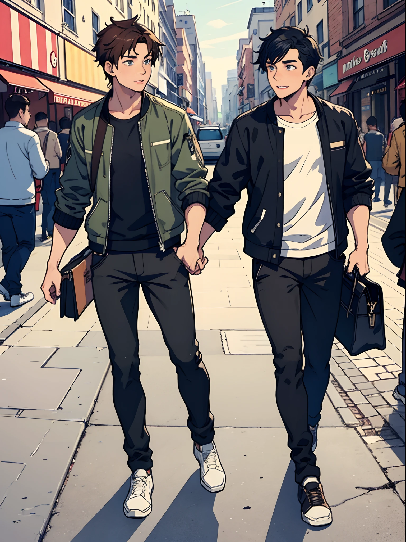 2male, jacket, pant, gay, gay male relationship,yaoi, city boy fasion style, wood, food,