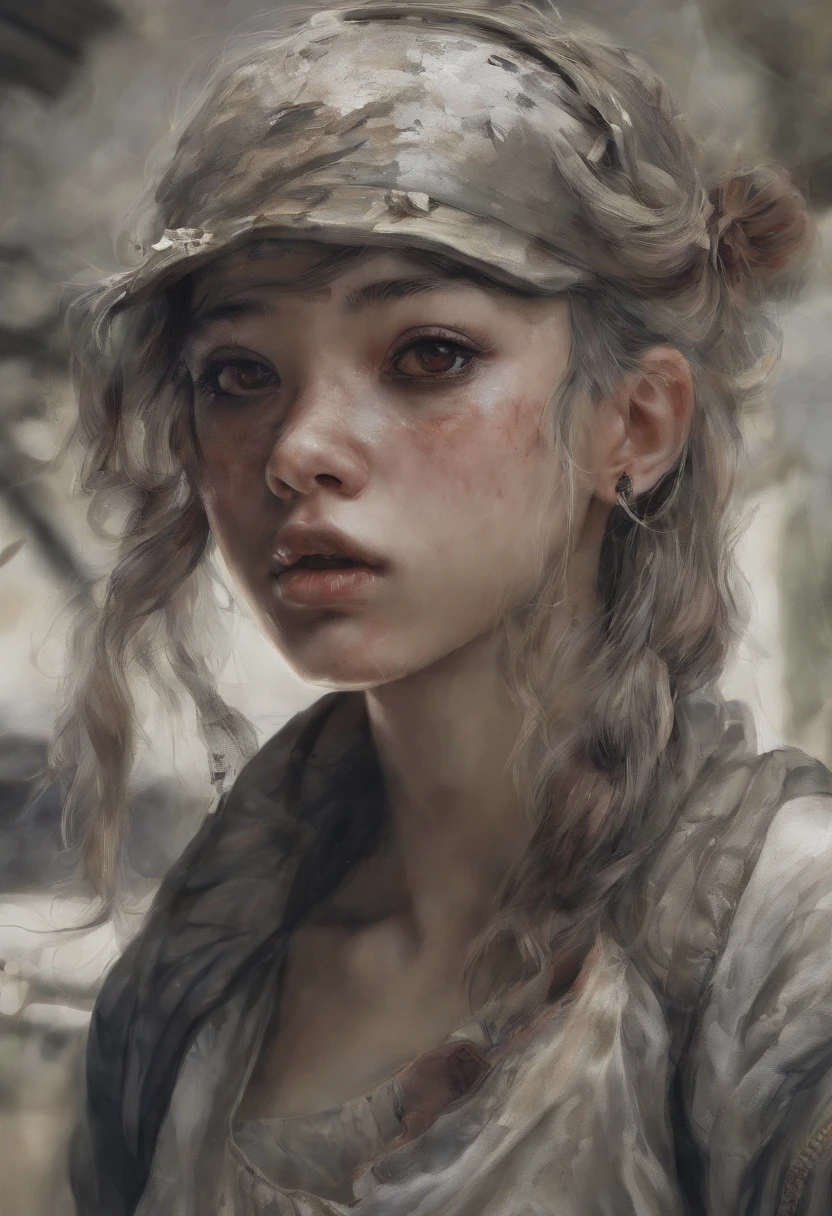 There is ugliness in beauty, But there is also beauty in ugliness. In the style of Adrian Ghenie, Esao Andrews, Jenny Saville, Edward Hopper, surrealism, Dark Art par James Jean, Takato Yamamoto, Minimalisme inkpunk. Tim Burton. Anime girl. Guweiz. Pixiv.