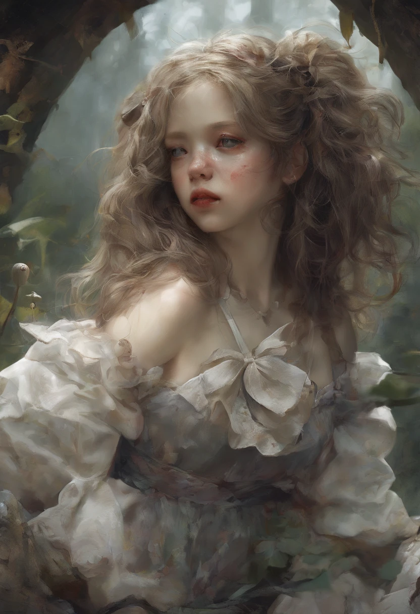 There is ugliness in beauty, But there is also beauty in ugliness. In the style of Adrian Ghenie, Esao Andrews, Jenny Saville, Edward Hopper, surrealism, Dark Art par James Jean, Takato Yamamoto, Minimalisme inkpunk. Tim Burton. Anime girl. Guweiz. Pixiv.