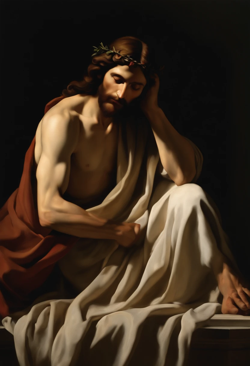 Jesus, by Caravaggio Michelangelo Merisi, Intentional camera movement
