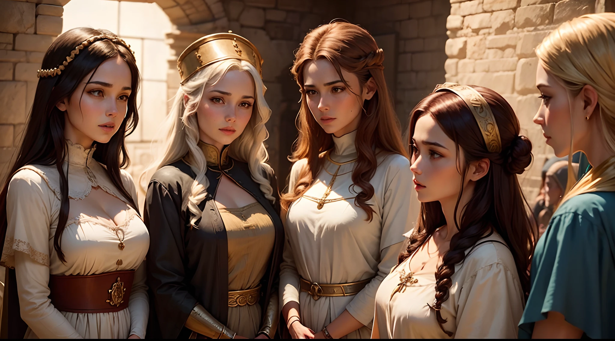 Women of biblical times in older clothing