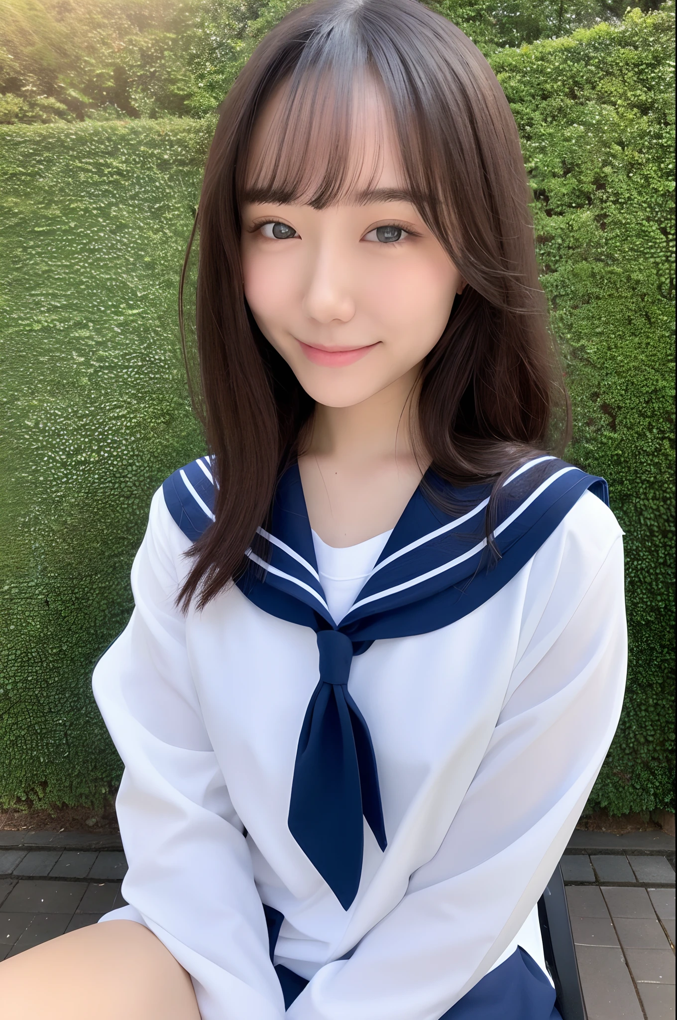 (Highest quality)、(Realistic:1.4)、(A high school girl is wearing a sailor suit:1.4)、((masterpiece,Highest quality:1.4))、(8k:1.4)、(The whole body gets wet with water:1.4)、(Focus on the upper body:1.4)、(skirt-lift:1.4)、alone、bangs、Look straight into the lens、Brown eyes、Big smile、alone、Heavy makeup、(Black panties:1.4)、(garter belt)、(Big Breasts:1.4)、Small Mouth、(Blonde Long Hair:1.4)、One Girl、23 years old、((Perfect Fingers:1.4))、(Detailed facial depiction:1.4)、Symmetrical body、(Symmetrical eyes:1.1)Symmetrical face、There is a shadow、Droopy eyes、(Spread your legs:1.4)、Long eyelashes、Double teeth、(Aligning your teeth:1.4)、Sharp contours、Shooting with a single-lens reflex camera、Korean Idol、Sleep on your back、Thin and well-formed eyebrows