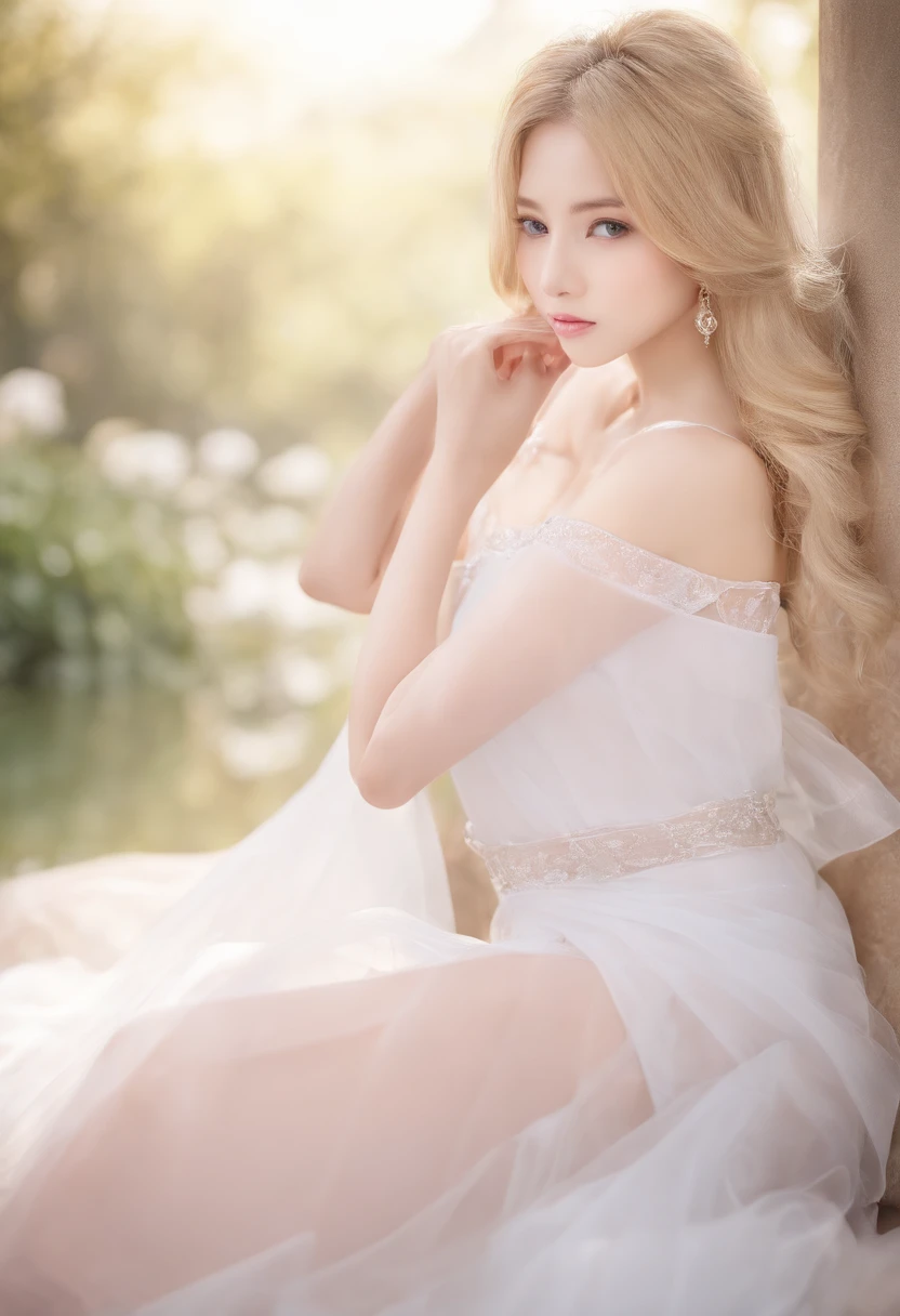younggirl (Bare shoulders, Exquisite luxury bedroom, Hair between the eyes, Long hair, oval-face, Double eyelids, Parted Lip, Blue eyes, Solo, ((Areola)), (cleavage), Armpits, delicate and sexy (鎖骨: 1.3), Blonde hair, (Shiny skin: 0.8), (masutepiece: 1.4), (Best Quality: 1.4), natural (Large: 1.25), shiny lip, (Thin fabric) , The inner seam of the areola, full body Esbian, Open legs, blush, slender, Crotch,Smile, poneyTail, fullnude、cum shots、 Stick out your tongue and look up