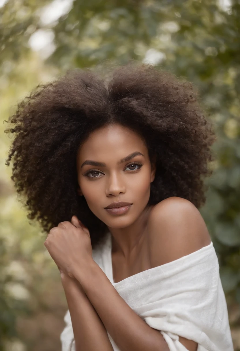 ((Piel oscura africana, very deep ebony skin)), ((Su belleza es innegable)), ((cara linda emocionada)), ((Ojos perfectos hiper detallados,)), ((Pose linda)), ((lengua fuera)), ((seductor )), sexy, (( Camisa de malla ajustada, pantalones cortos sexys)), ((Pelo africano largo rizado afro,)), (( piel)), ((En pie, Front view)), ((tocando sus propias piernas en una pose sexy)), ((al aire libre, Public city)), Sharp-focus CGI, fotorrealista, High detail, realista, Obra maestra, absurdos, La mejor calidad, HDR, alta calidad, Hi-Def, extremadamente detallado, Fondo de pantalla de 8k, Detalles intrincados, 8k UHD, Full HD, (foto realista:1.2), contraste, rough lighting, cinematic lighting, natural  lighting, Luz dura, Contre-Jour, global ilumination, ambient-occlusion