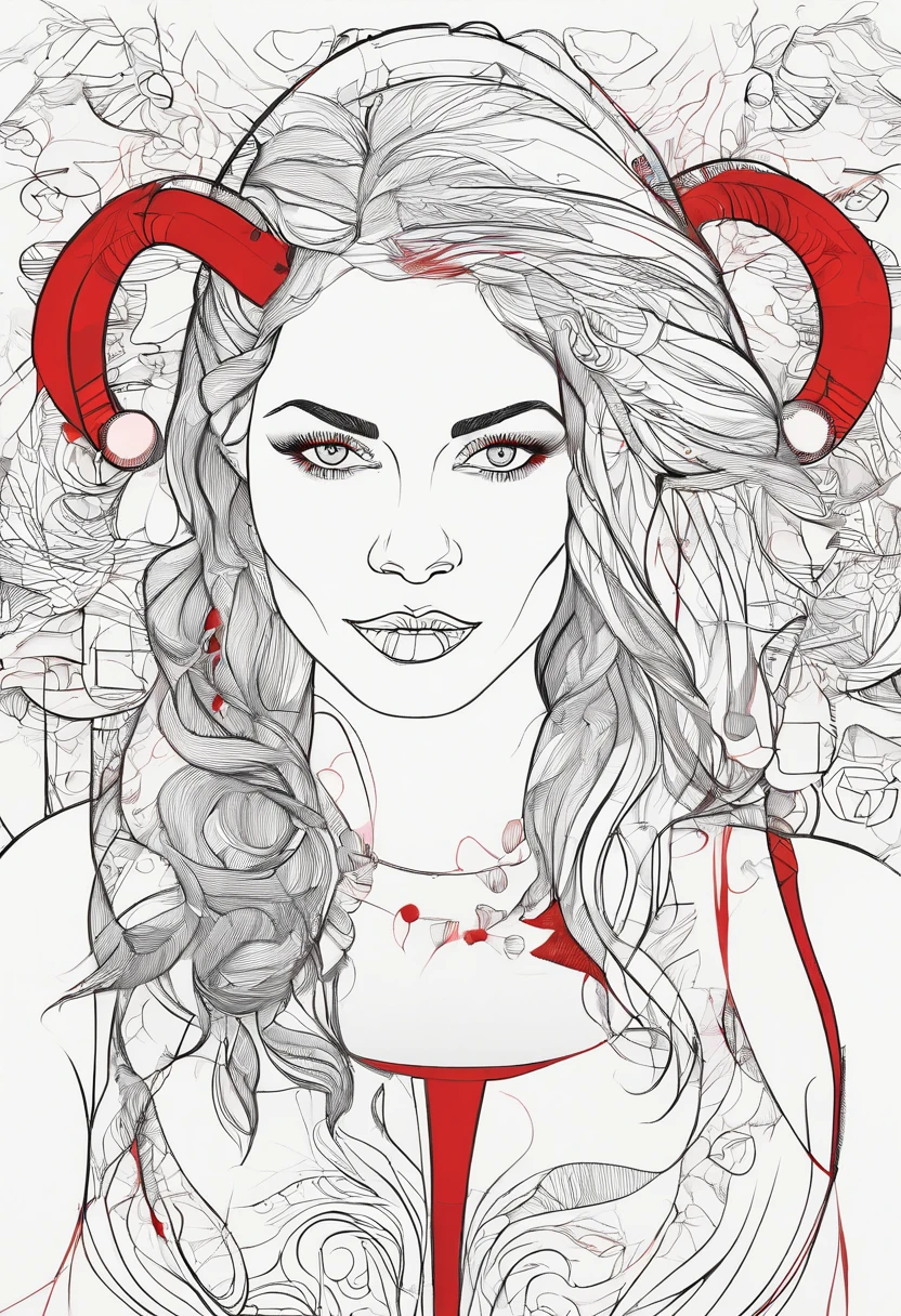 Girl, ((((red skin)))), , tiny red horns,, , good art, better art, divine background, red tail, good anatomy, better anatomy, good hands, athletic body,with the power of sound, reavealing some side boob wearing black clothes, red hair in ponytail, left arm up, smiling