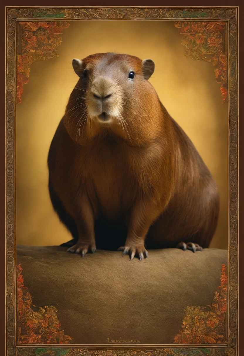 capibara as a king Leonardo da Vinci