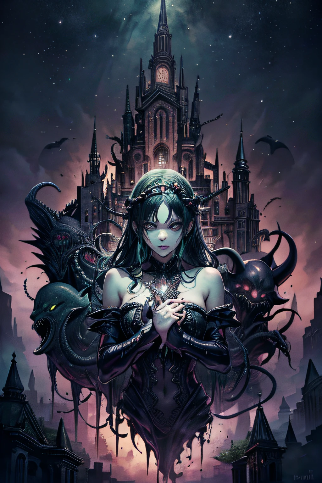 LGBTQvecraft es una escena que fusiona la oscuridad y el misterio del mundo de H.P. Lovecraft con la esencia de la comunidad LGBTQ+. A world where cosmic horror intertwines with vibrant diversity, donde los seres incomprensibles de los Mitos de Cthulhu son reinventados con identidades LGBTQ+.
Imagina a Cthulhu, ahora inclusivo y empoderado, next to Dagon, el eco sostenible, y a Nyarlathotep, The Queer Embodiment of Unfathomable Madness. His presence is extravagant and his outfits are inspired by Balenciaga's haute couture..
El entorno es una amalgama inquietante de arquitectura antigua y eldritch, with a fusion of interlocking queer symbols. Las sombras danzan en patrones inquietantes, creating an atmosphere of mystery and uneasiness.
El ambiente oscila entre el miedo y el empoderamiento, evoking an otherworldly sense of terror while celebrating the strength and resilience of the LGBTQ community+.
This scene has materialized through a combination of digital illustration and traditional pictorial techniques.. Los colores son ricos y atrevidos, con tonalidades profundas de morado, azul y verde, that represent the mysterious and mystical nature of the LGBTQ experience+.
Para colaborar en este proyecto, los artistas, illustrators and painters who would be delighted to participate are Pedro Almodóvar, Guillermo del Toro, David LaChapelle, Digna Gvasalia, Alexander Wang, Frida Kahlo, Keith Haring, Yayoi Kusama, Leonor Fini y Egon Schiele. Juntos, would bring their unique styles and perspectives, creando un tapiz visual que celebra la diversidad y complejidad de la comunidad LGBTQ+ en el mundo del horror lovecraftiano.
-c 10 -ar 2:3