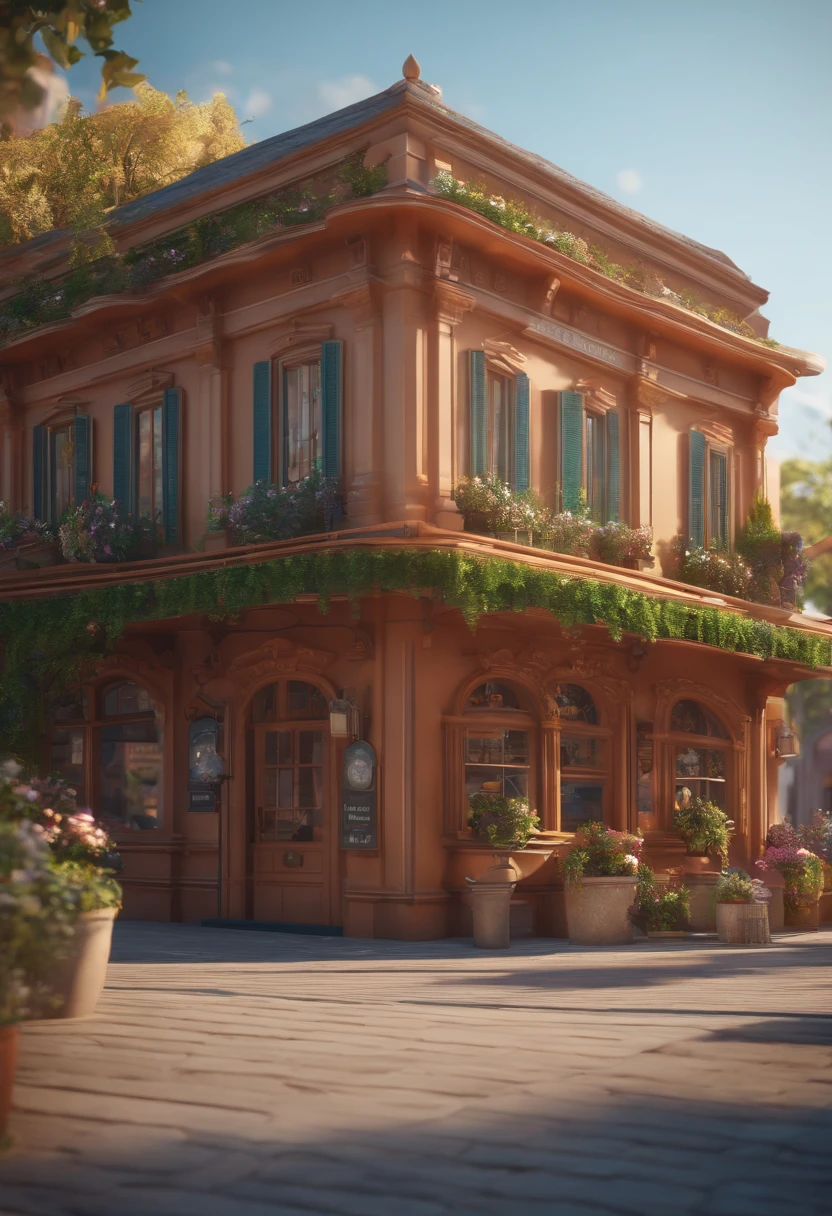 cute, park, street, shop, 3d artwork, world, blender, oc renderer, dribble high detail 8k, studio lighting --v 6