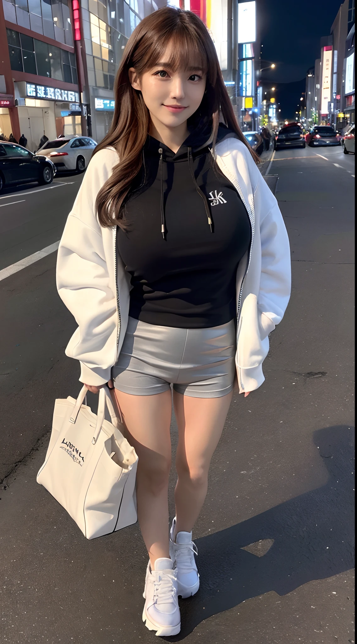 Amazingly cute、a 18 year old girl、(((nudde)))、The crotch is groped by a man's hand
