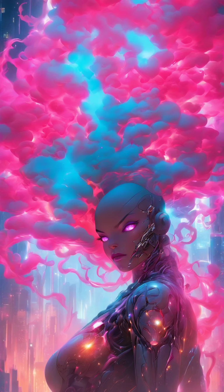 beautiful bald Cyborg Nebula from Marvel comics, ultra detailed artistic photography, midnight aura, night sky, dreamy, glowing, backlit, glamour, glimmer, shadows, oil on canvas, brush strokes, smooth, ultra high definition, 8k, unreal engine 5, ultra sharp focus, art by alberto seveso, artgerm, loish, sf, intricate artwork masterpiece, ominous, matte painting movie poster, golden ratio, trending on cgsociety, intricate, epic, trending on artstation, by artgerm, h. r. giger and beksinski, highly detailed, vibrant, production cinematic character render, ultra high quality model