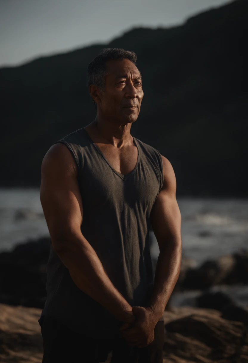 Homem, fundo desfocado, asiatic, pele alva