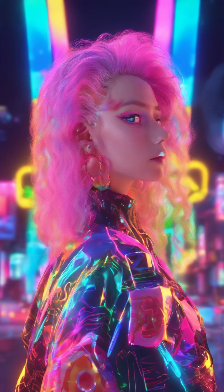 {{masterpiece}}, best quality, extremely detailed CG unity 8k wallpaper, cinematic lighting, lens flare, beautiful detail eyes, black, side glance, multicolor hair, colorful light, particles, heterochromia, (colorful:1.5), (colorful hair:1.5),