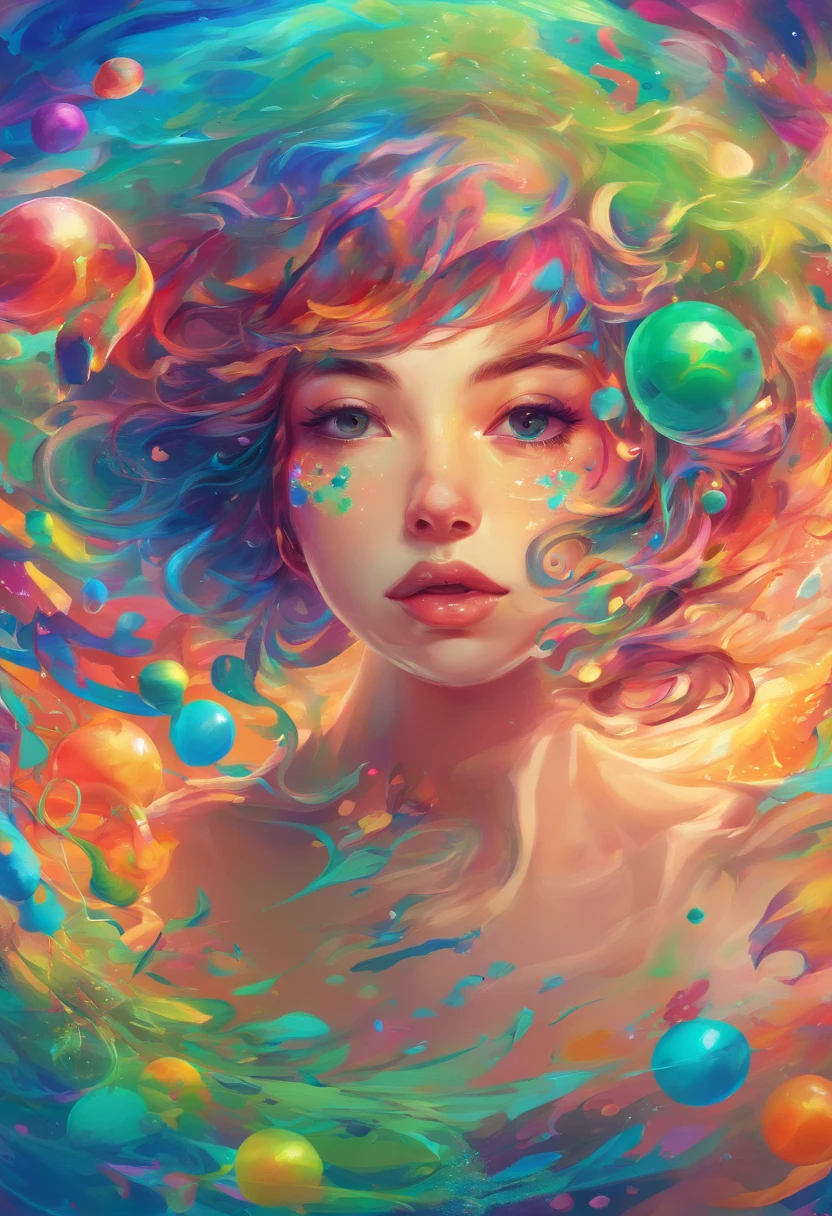 ((top-quality, 8K)), (Realistic), (Face Focus: 1.1), (blue and green: 1.3), Kawaii Girl, short-hair, multicolour, Colorful,
Hair fluttering in the wind, Facing to the side, Look up at your face, Eyes closed, (Sleeveless: 1.1)、Skirt, D Cup Breasts, Countless soap bubbles,