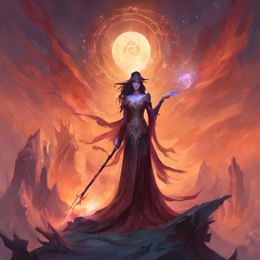 dnd female undead witch necromancer