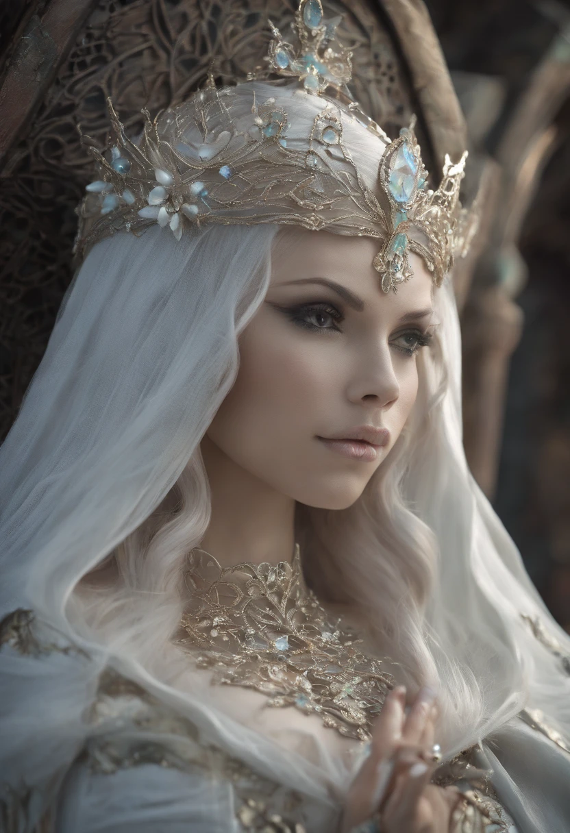 Detalhes altos, melhor qualidade, 8k, [ultra detalhado], master part, melhor qualidade, (extremamente detalhado), Dynamic angle, tiro ultra largo, fotorrealista, arte de fantasia, arte dnd, Arte de RPG, arte realista de fantasia sombria, uma imagem ultra ampla de um ser humano feminino (Detalhes intensos, master part, melhor qualidade: 1.5) Deusa da morte ((pale white magical aura)), Controlling a spinning spell (Detalhes intensos, master part, melhor qualidade: 1.5), Manipular [[magical sigils]] (Detalhes intensos, master part, melhor qualidade: 1.5), Human female, cabelos pretos, pale skin, long hair with pale white aura, hair with pale touch, olhos brancos, pale eyes, olhos intensos, ((olhos brilhantes)), vestido preto (Detalhes intensos, master part, melhor qualidade: 1.5), Capa vermelha (Detalhes intensos, master part, melhor qualidade: 1.5), a skull in the hand (Detalhes intensos, master part, melhor qualidade: 1.5), Templo da Morte da Fantasia, Background Story, gothic art ((atmosphere of divine worship)), Detalhes altos, melhor qualidade, Altas, Ultra Grande Angular@