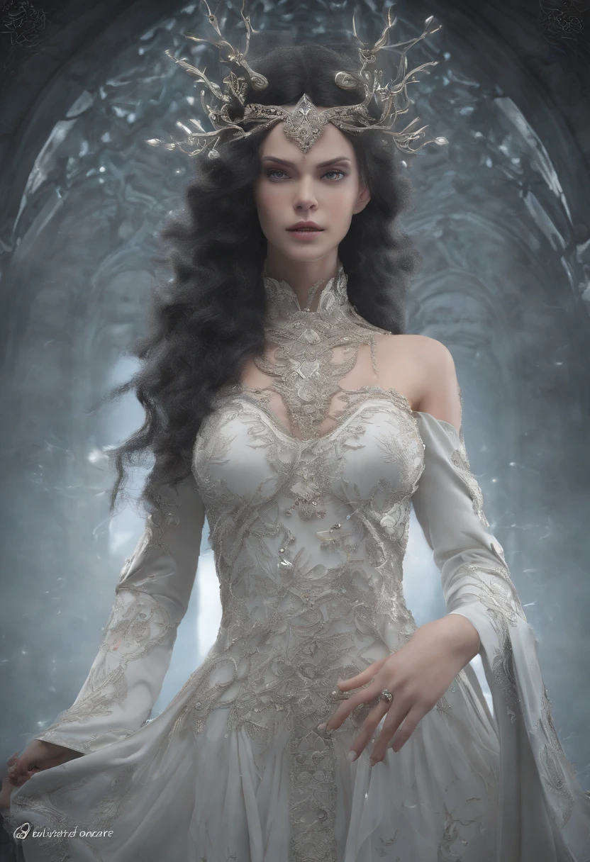 Detalhes altos, melhor qualidade, 8k, [ultra detalhado], master part, melhor qualidade, (extremamente detalhado), Dynamic angle, tiro ultra largo, fotorrealista, arte de fantasia, arte dnd, Arte de RPG, arte realista de fantasia sombria, uma imagem ultra ampla de um ser humano feminino (Detalhes intensos, master part, melhor qualidade: 1.5) Deusa da morte ((pale white magical aura)), Controlling a spinning spell (Detalhes intensos, master part, melhor qualidade: 1.5), Manipular [[magical sigils]] (Detalhes intensos, master part, melhor qualidade: 1.5), Human female, cabelos pretos, pale skin, long hair with pale white aura, hair with pale touch, olhos brancos, pale eyes, olhos intensos, ((olhos brilhantes)), vestido preto (Detalhes intensos, master part, melhor qualidade: 1.5), Capa vermelha (Detalhes intensos, master part, melhor qualidade: 1.5), a skull in the hand (Detalhes intensos, master part, melhor qualidade: 1.5), Templo da Morte da Fantasia, Background Story, gothic art ((atmosphere of divine worship)), Detalhes altos, melhor qualidade, Altas, Ultra Grande Angular@