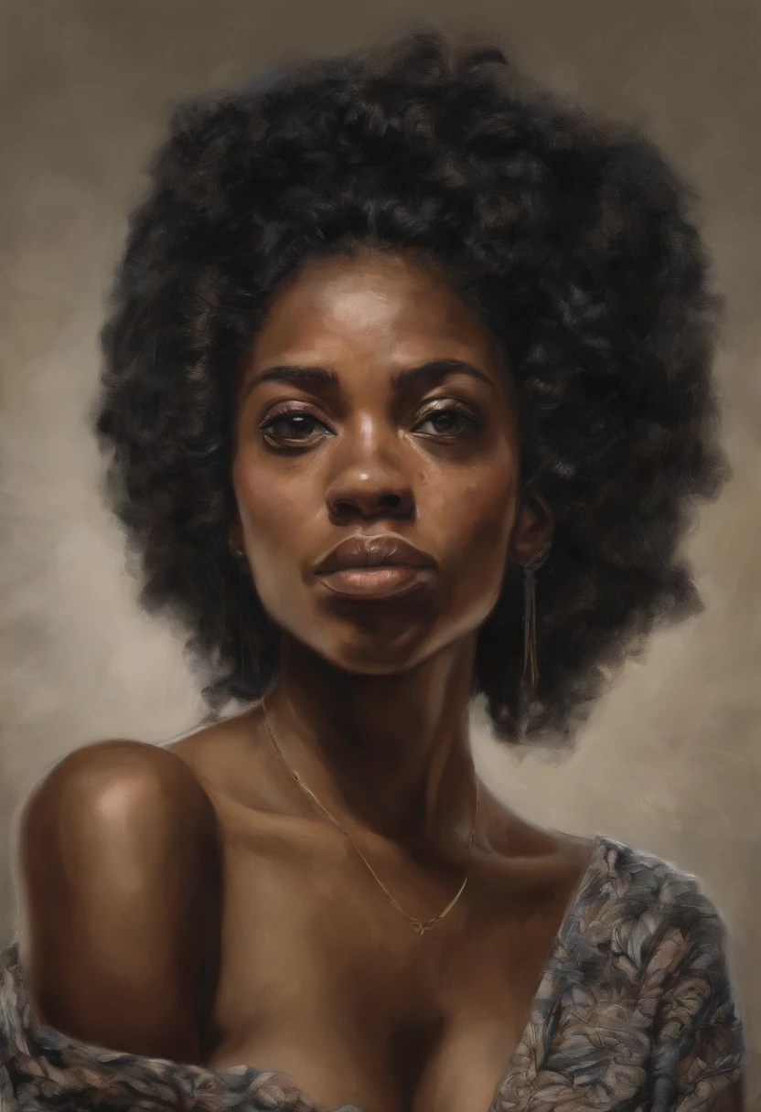 **Post-Impressionism style, black woman, introspective self-portraits, capturing the inner thoughts, emotions, and identity of black woman through evocative and introspective self-representations. --v 4 50** - (fast) --s 2