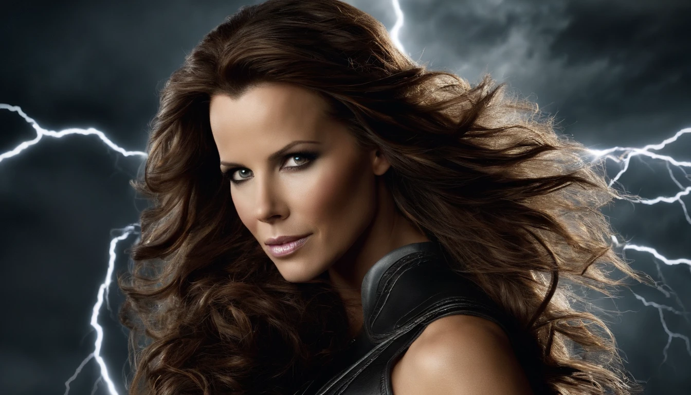 (((Kate Beckinsale como rainha do gelo de X-Men))), (vestindo fantasia sexy de rainha do gelo, minissaia branca), (hyper realistic:1.4), (Realistic:1.3), (melhor qualidade de pele textura real), menina musculosa, (cabelos brancos longos ondulados), (Use flashy lightning magic:1.4), (dramatic light),1mulher bonita, ((sexy)), ((clivagem)), ((mamilo)), , The lightning is in your hands, Thunder in the background, ARMADURA DE GELO, Rosto detalhado, Todos os cabelos brancos, olhos brancos, olhos claros brilhantes, Superhero pose, Fujifilm X-T3, 1/1250seg em f/2.8, ISO 160 Certification, 84 millimeters, Cinematic lighting