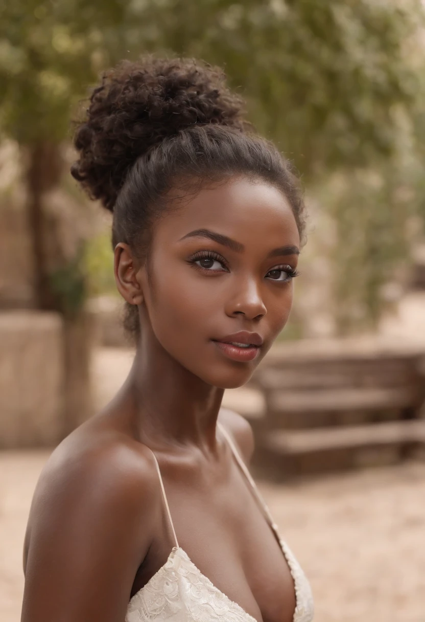 ((African dark skin, very deep ebony skin)), ((her beauty is undeniable)), ((excited cute face)), ((hyper detailed perfect eyes,)), ((cute pose)), ((tongue out)), ((seductive )), sexy, (( nude )), ((African long curly afro ponytail hair,)), (( skin)), ((standing, front view)), ((touching her own legs in a sexy pose)), ((outdoors, public city)), sharp focus cgi, photorealistic, high detail, realistic, masterpiece, absurdres, best quality, HDR, high quality, high-definition, extremely detailed, 8k wallpaper, intricate details, 8K uhd, Full-HD, (realistic photo:1.2), contrast, harsh lighting, cinematic lighting, natural lighting, hard light, backlighting, global illumination, ambient occlusion