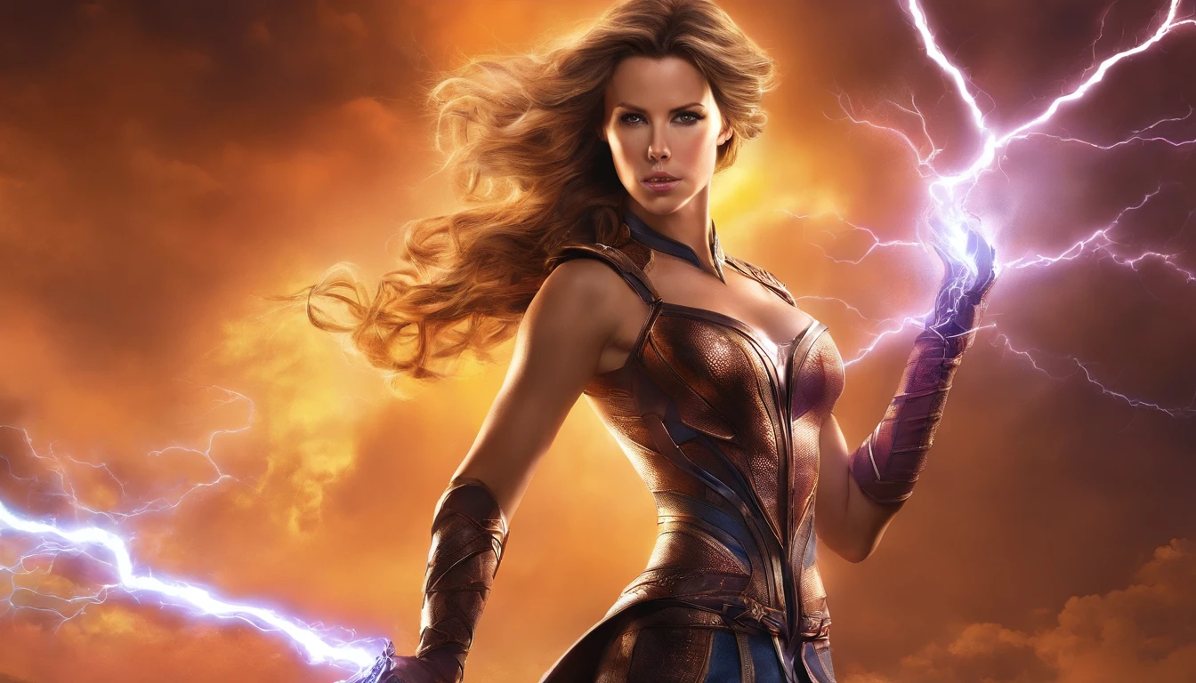 tiro de corpo inteiro, (((Kate Beckinsale como rainha do gelo de X-Men))), (vestindo fantasia sexy de rainha do gelo, minissaia branca), (hyper realistic:1.4), (Realistic:1.3), (melhor qualidade de pele textura real), musculosa, (cabelos brancos longos ondulados), (Use flashy lightning magic:1.4), (dramatic light),1mulher bonita, ((sexy)), ((clivagem)), ((mamilo)), , The lightning is in your hands, Thunder in the background, ARMADURA DE GELO, Rosto detalhado, Todos os cabelos brancos, olhos brancos, olhos claros brilhantes, Superhero pose, Fujifilm X-T3, 1/1250seg em f/2.8, ISO 160 Certification, 84 millimeters, Cinematic lighting