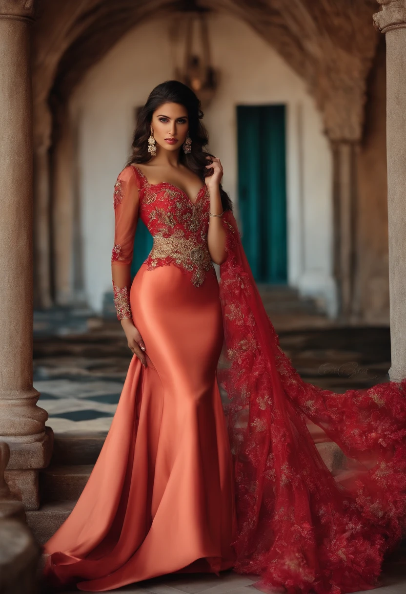 Vestido com roupas de malha