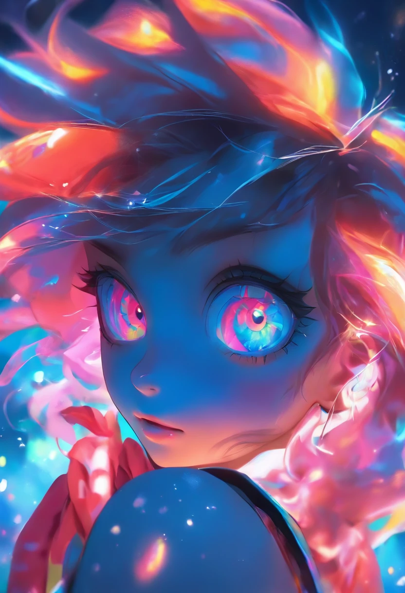 ((ultra detailed)),((Bright eyes)), (Detailed eyes) , 8k, blink blink, (The Little Faux Freckles Makeupgirl), ((realistic skin)), ((focus detailed 2 straps on the shoulders of dress)) , ((shiny facial skin)), with colorful hair and a colorful dress, rossdraws pastel vibrant, rossdraws cartoon vibrant, style anime 8k, beautiful portrait, artgerm colorful!!!, ! dream artgerm, beautiful anime girl, styled digital art, art wallpaper 8k, digital art, extremely detailed artgerm,