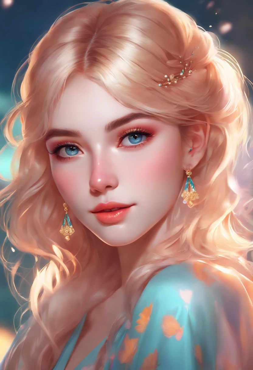 (8K, Highest quality, masterpiece:1.2),(Highest quality:1.0), (Ultra-high resolution:1.0), watercolor, Beautiful woman, shoulder, Hair Ribbon, Agnes Cecil, Half Body Portrait, Very bright and luminous design, pastel colour, (ink:1.3), Autumn Light,