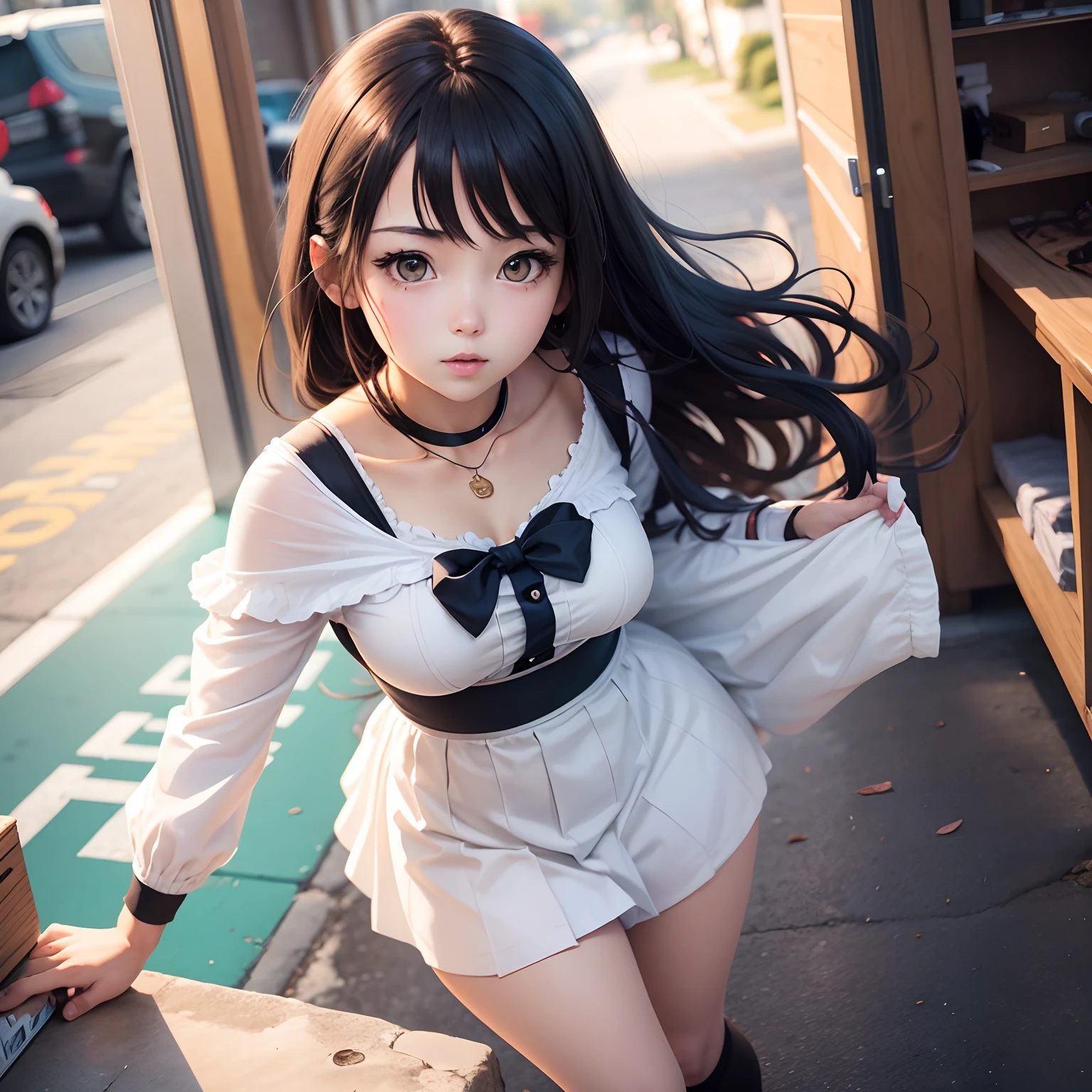 Open anime girl