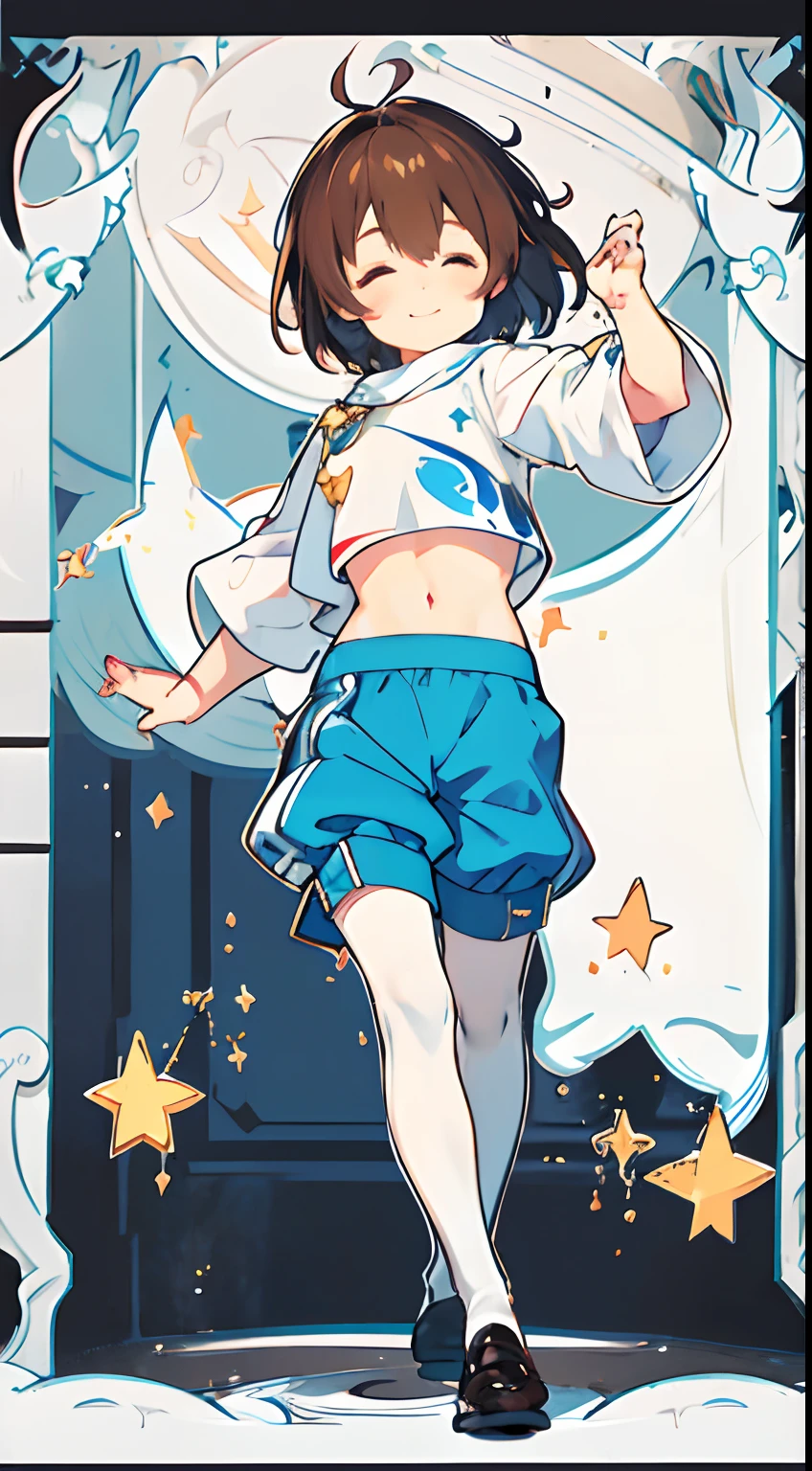 Under the legend,frisk,femele,sexy for,Blue crop top,brown shorts,black lence stockings,Small brown shoes,Full body standing painting,Enchanting pose,seduce,Raised sexy,with short brown hair,Seductive smiles,Stick out your tongue,Flushed,the shy,boobgasm,With his eyes closed