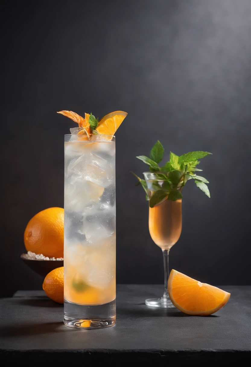 a cocktail, cinematic, professional photography, studio lighting, studio background, advertising photography, intricate details, hyper-detailed, ultra realistic, 8K UHD