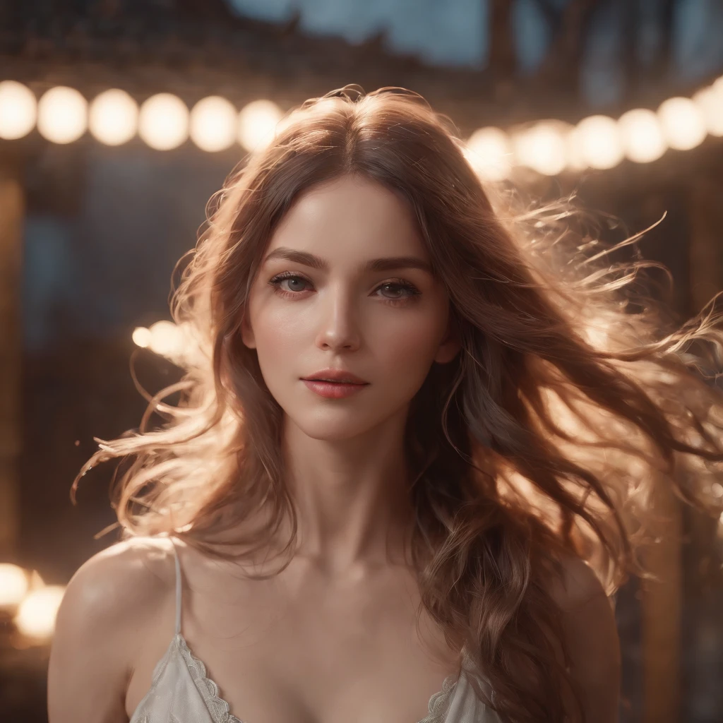 (professional 3d render:1.3) (Realistic:1.3) most beautiful art, ((Epic long messy hair in dynamic pose, Fantastic location, Majestic cluttered environment)), full body 8k unity render, action shot, dark lighting, heavy shading, Detailed, (vibrant, photograph realistic, Realistic, Dramatic, Dark, Sharp focus, 8K), (Intricate:1.4), decadent, (Highly detailed:1.4), Digital painting, rendering by octane, art stations, concept-art, smooth, Sharp focus, illustration, Art germ, (loish:0.23), wlop ilya kuvshinov, and greg rutkowski and alphonse mucha, (Global illumination, Studio light, volumetric light), realism, woman,