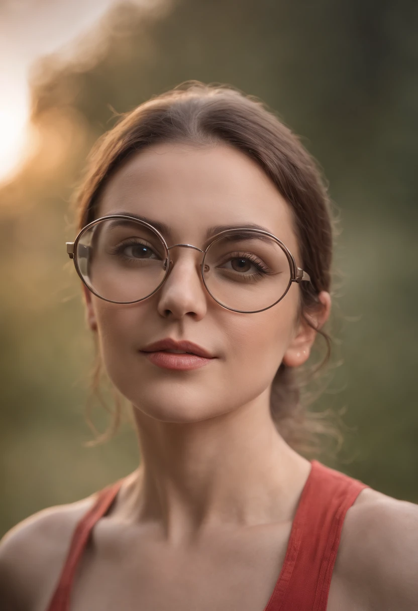 4k, linda mulher, wearing goggles, sorrindo, foto de busto e rosto