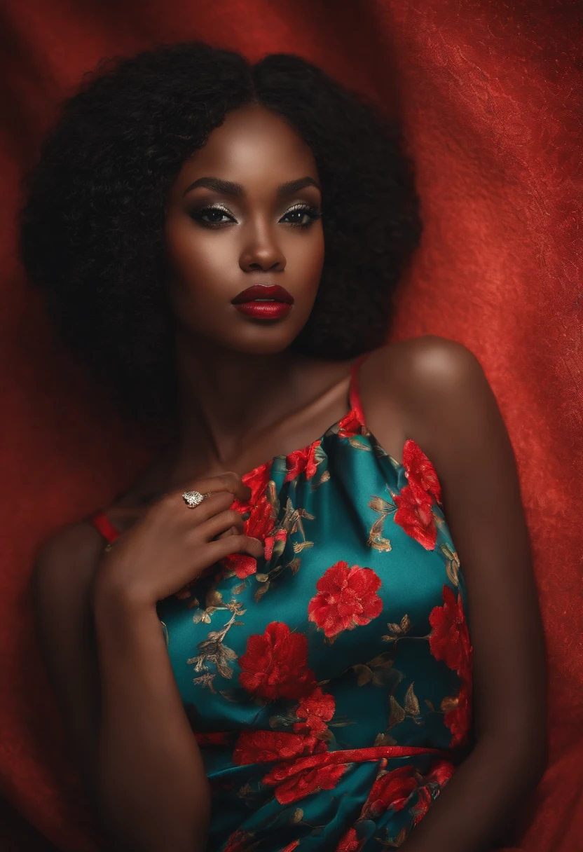 black girl in valentin day
