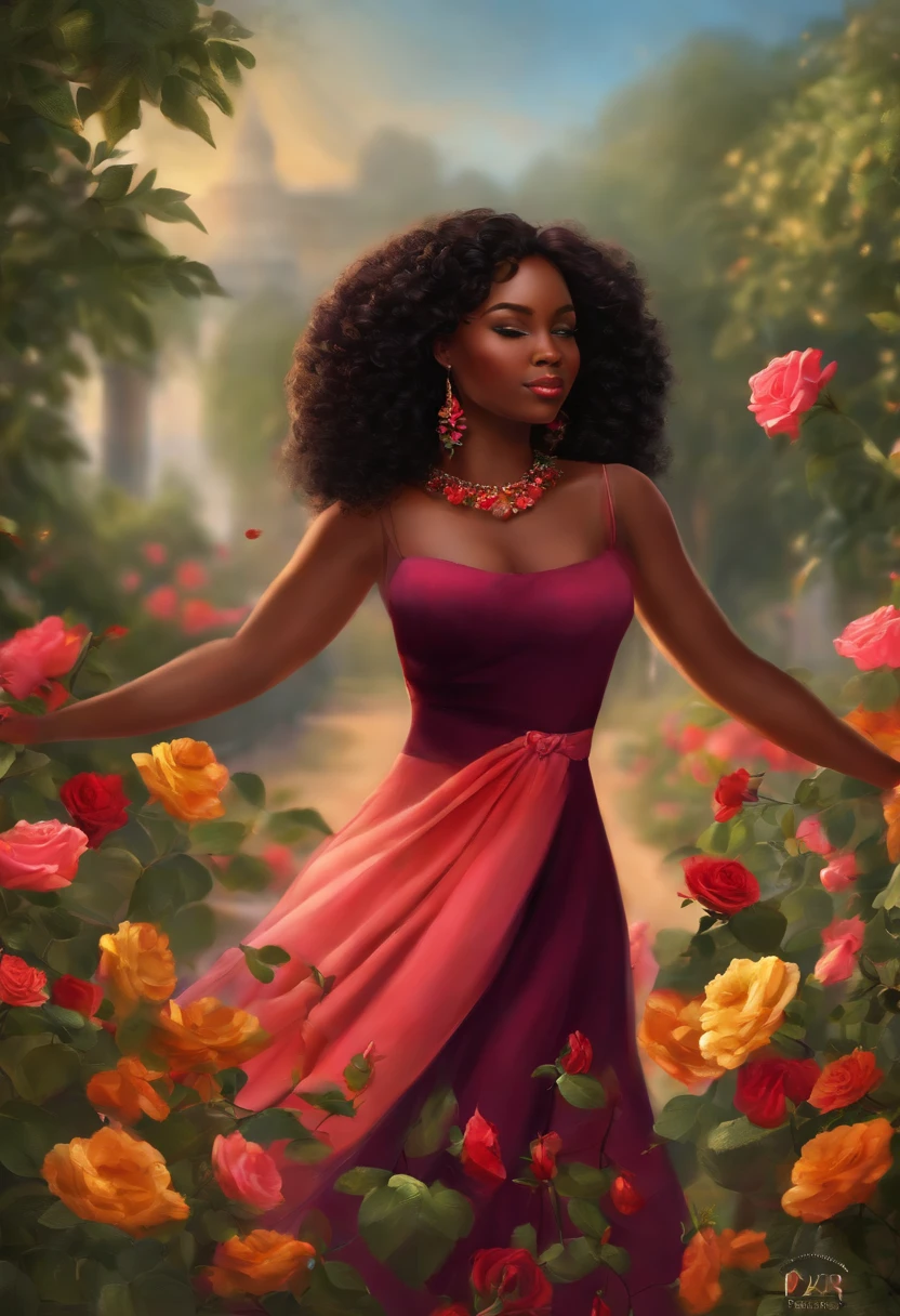 black girl in valentin day