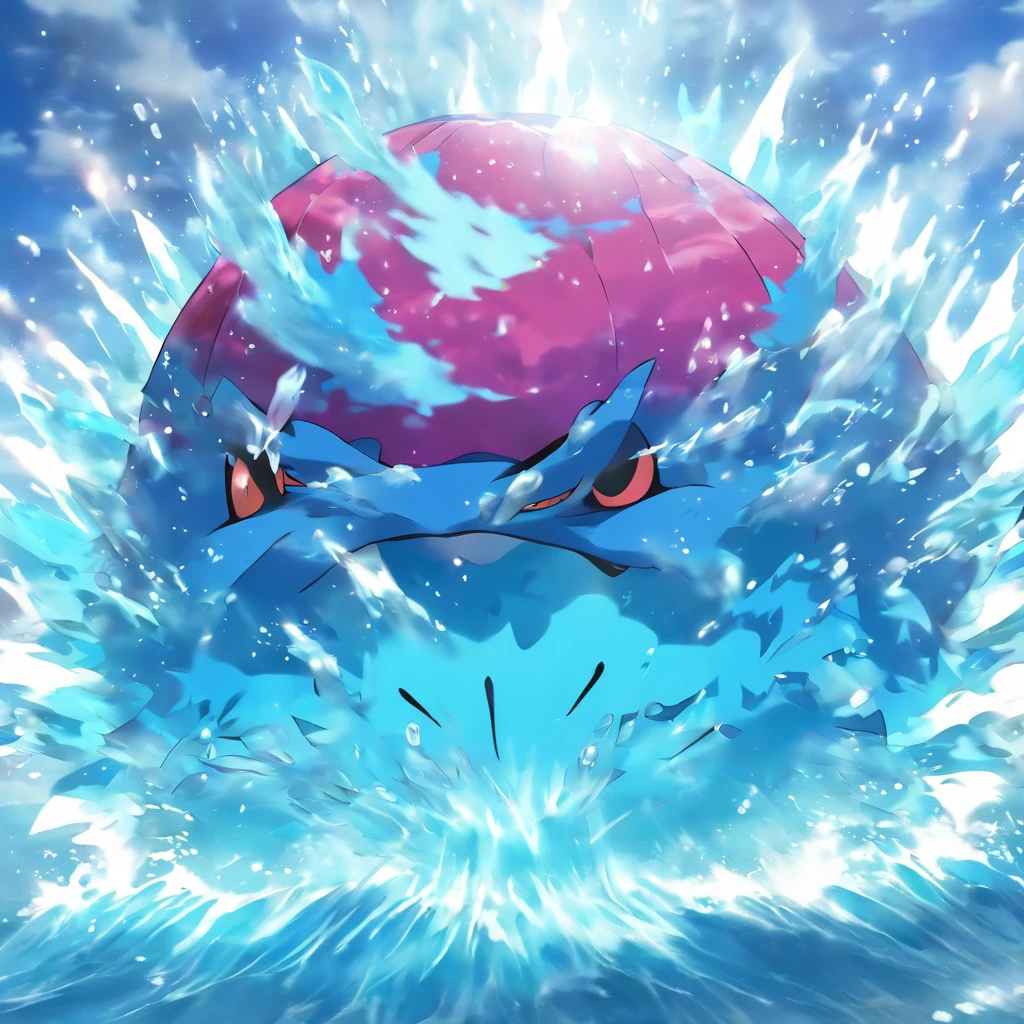 A brutal Pokémon with pressurized water jets on its shell. They are used for high speed tackles, masterpiece, best quality
