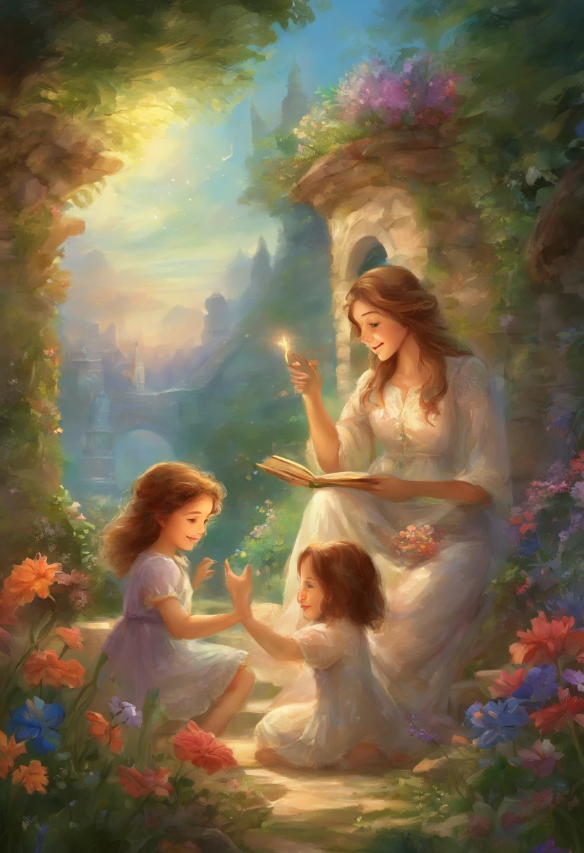best quality, ultra-detalhado, piece of master, high resolution, papel de parede 8k, best quality, High,
((One family)) One family, Pai. Mother and children, brincando em um jardim, Quick Hands, 5 dedos, Detailed hand, A family with happy children, brincando juntos, [corpo inteiro) , (rosto detalhado), olhos detalhados, iris detailed, Children playing happily in the garden with their parents