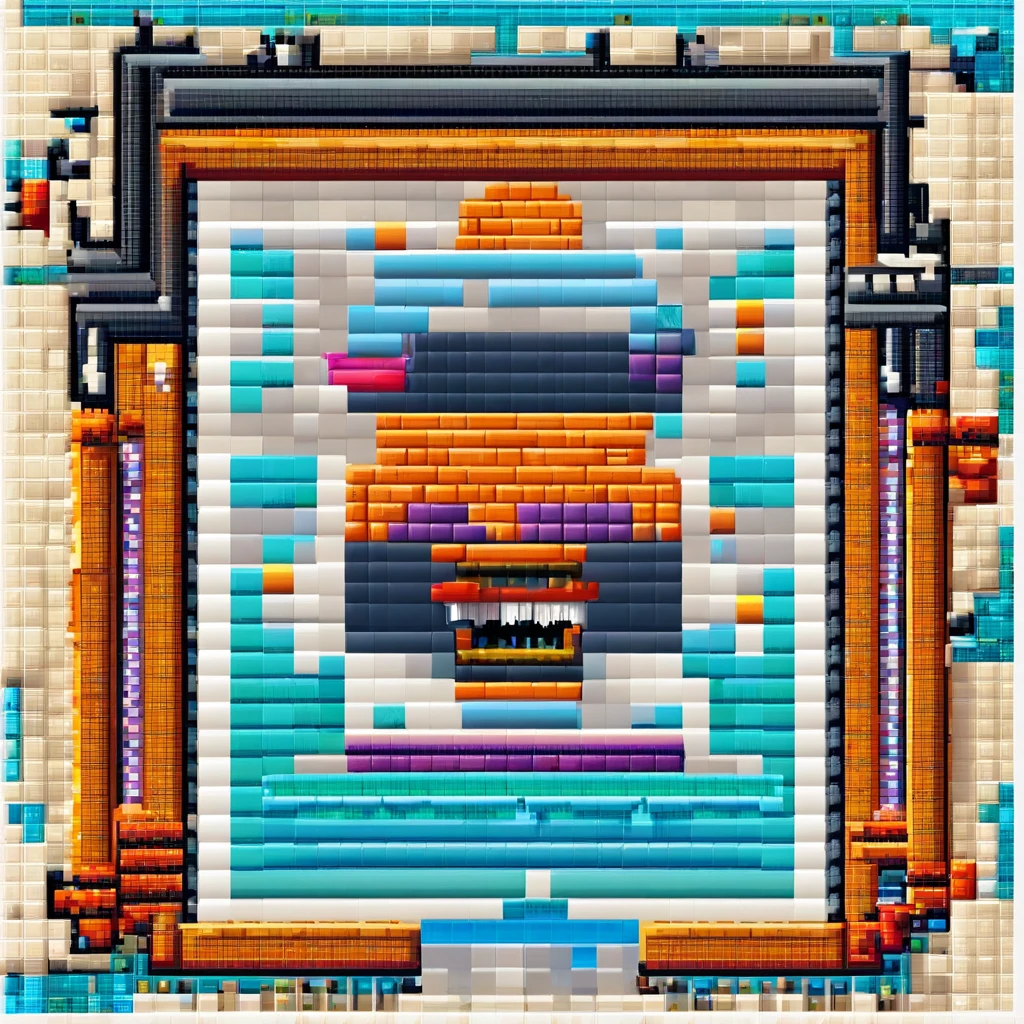 um cenario para um jogo arkanoid