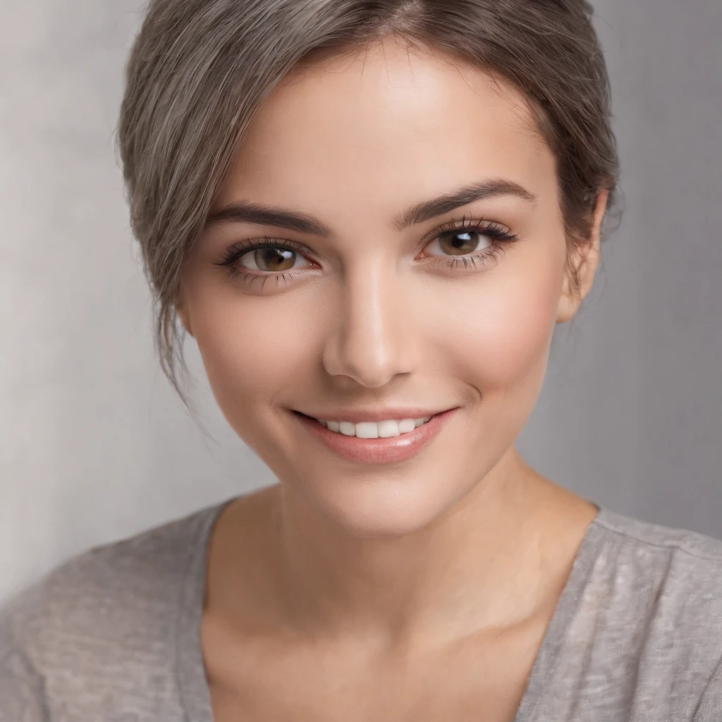(Photo: 1.3) af (Reality: 1.3),Hispanic Americans soft light, clear face, happy, cheerful, smiling, warm light, ((grey white background)), ((gray white background)). ((grey wall background)) avatar, (long or short hair), smile, handsome, young,, short hair, smile, (medium close-up)