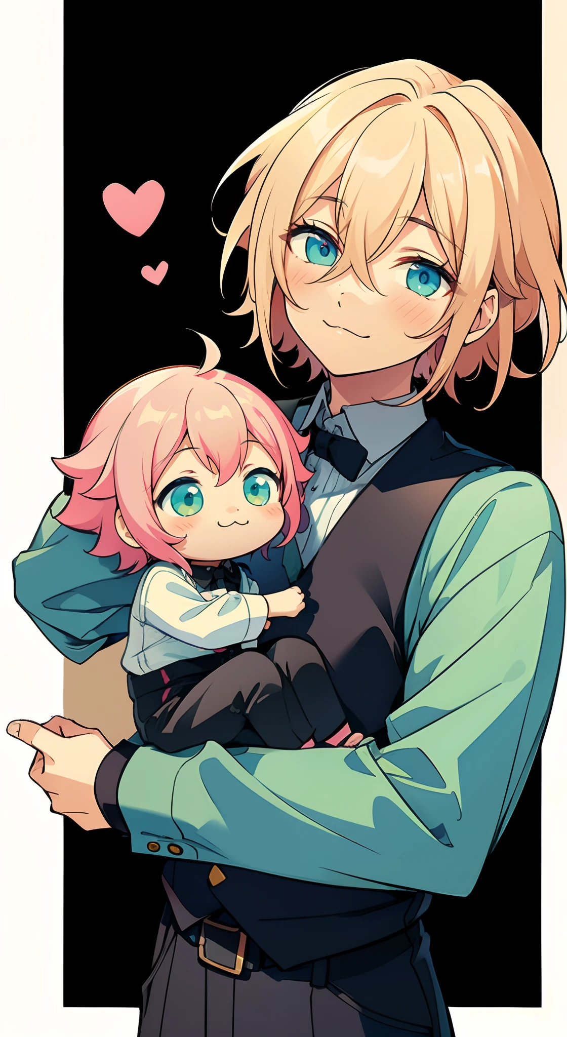 eichi tenshoun, ensemble stars, holding chibi(tori himemiya)